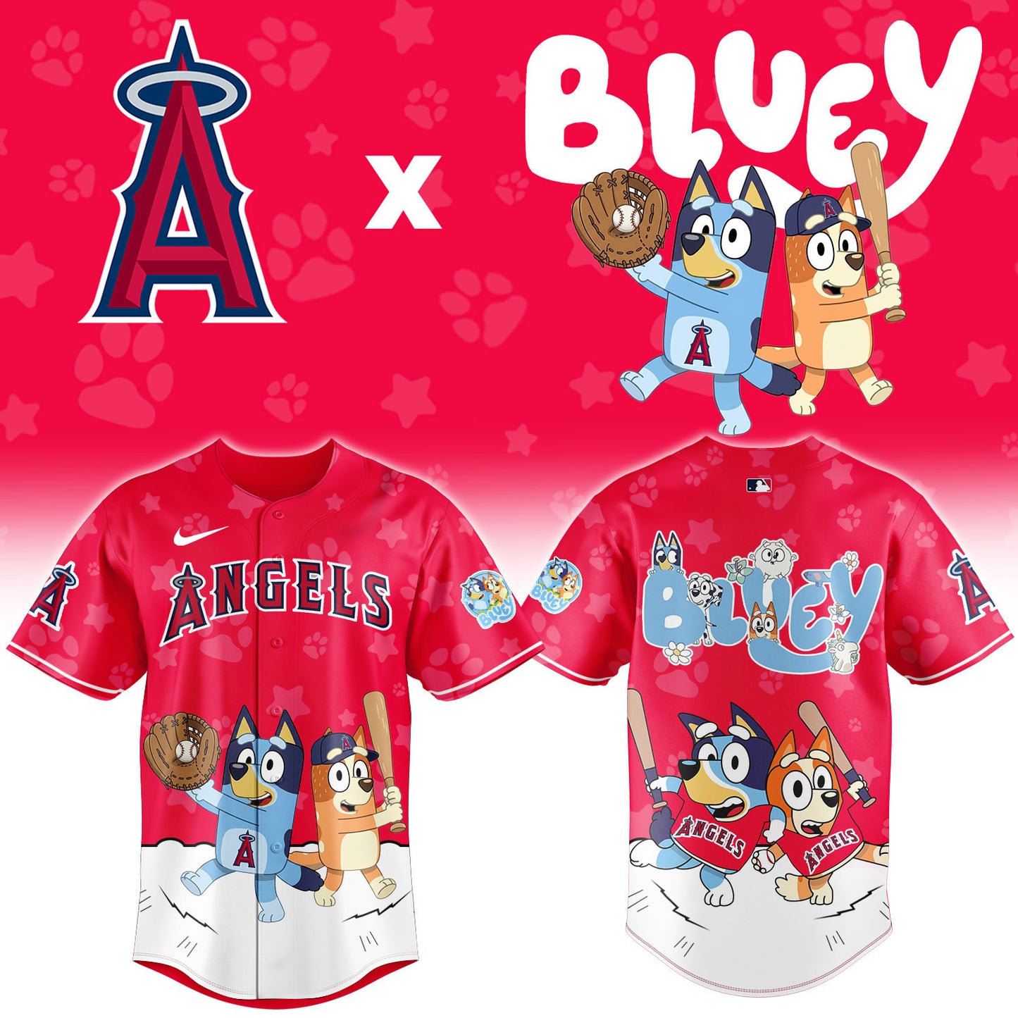 MLB x LAA Bluey Baseball Jersey HLP HLPHUONG