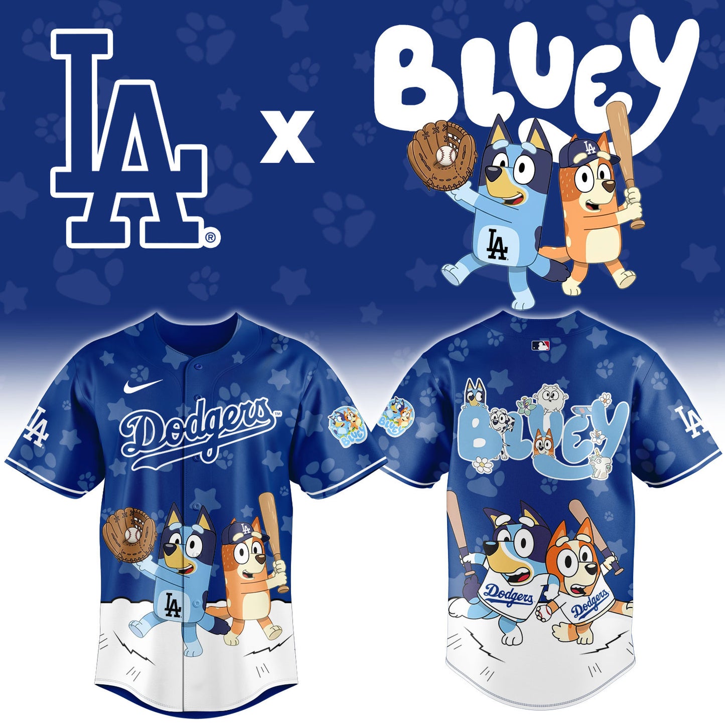 MLB x LAD Bluey Baseball Jersey HLP HLPHUONG