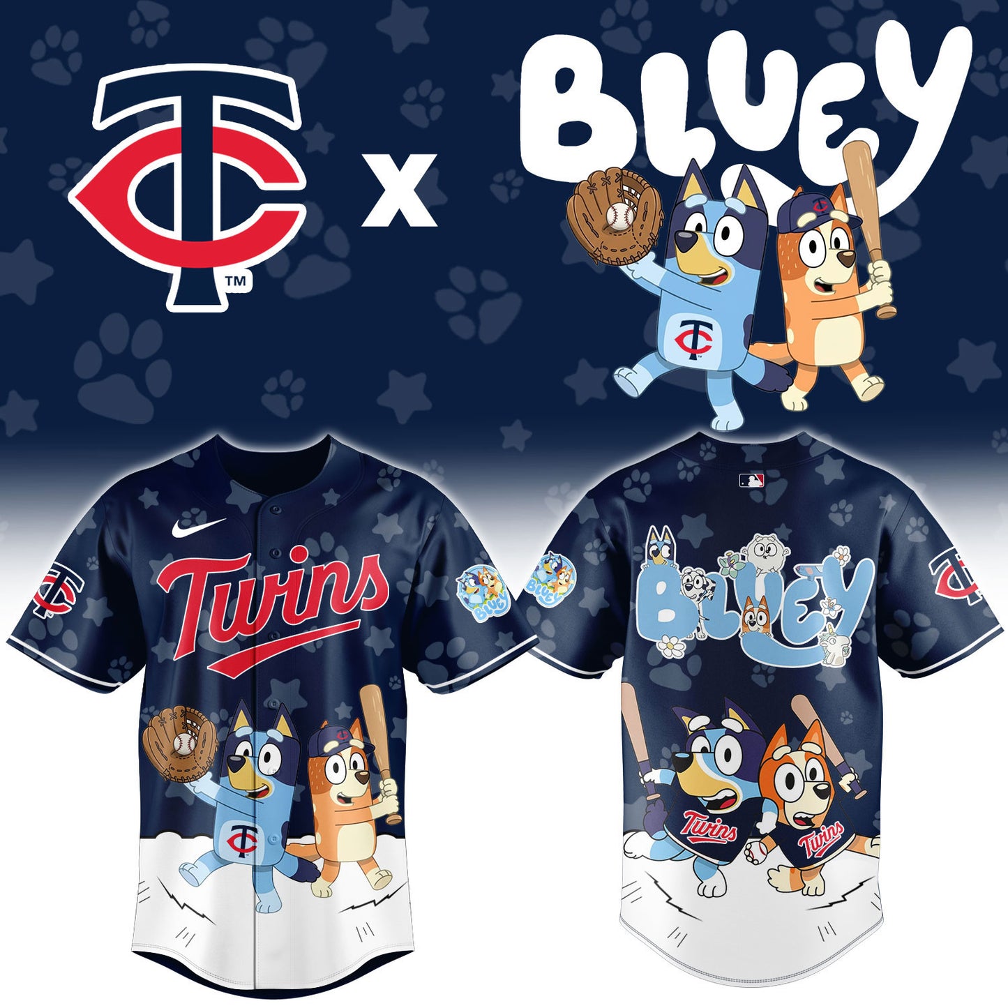 MLB x MIN Bluey Baseball Jersey HLP HLPHUONG