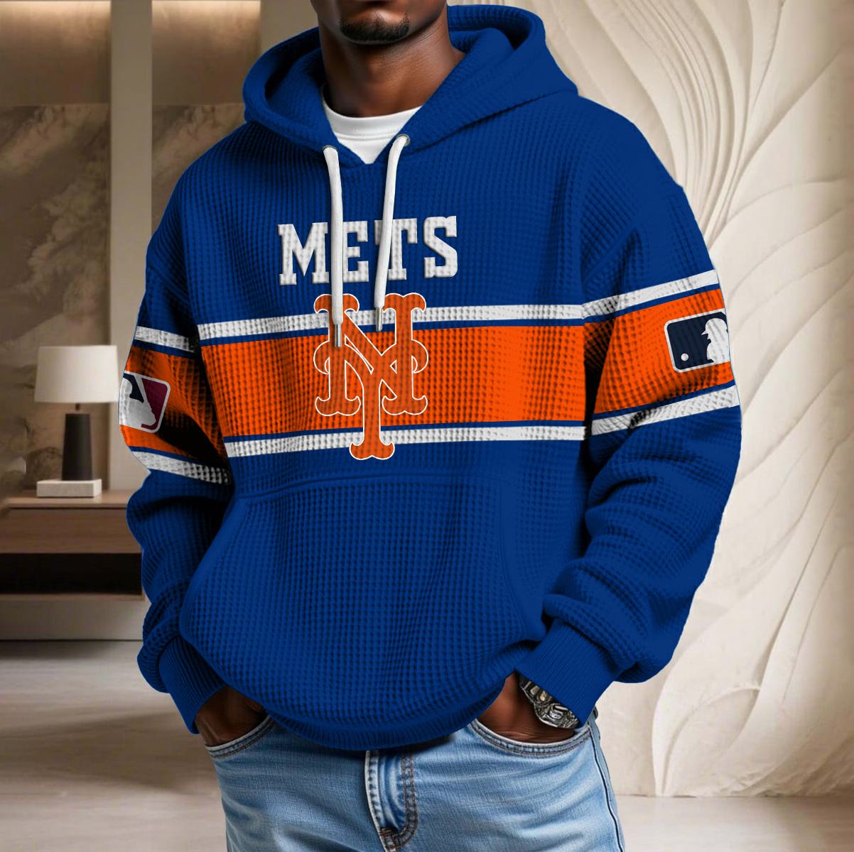 MLB x NYM Waffle Hoodie HLP HLPHUONG