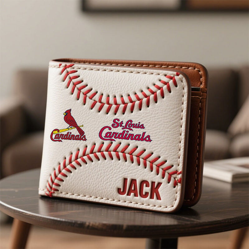 MLB x SL Custom Name Baseball Leather Wallet HLP HLPHUONG
