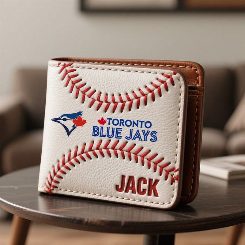 MLB x TOR Custom Name Baseball Leather Wallet HLP HLPHUONG