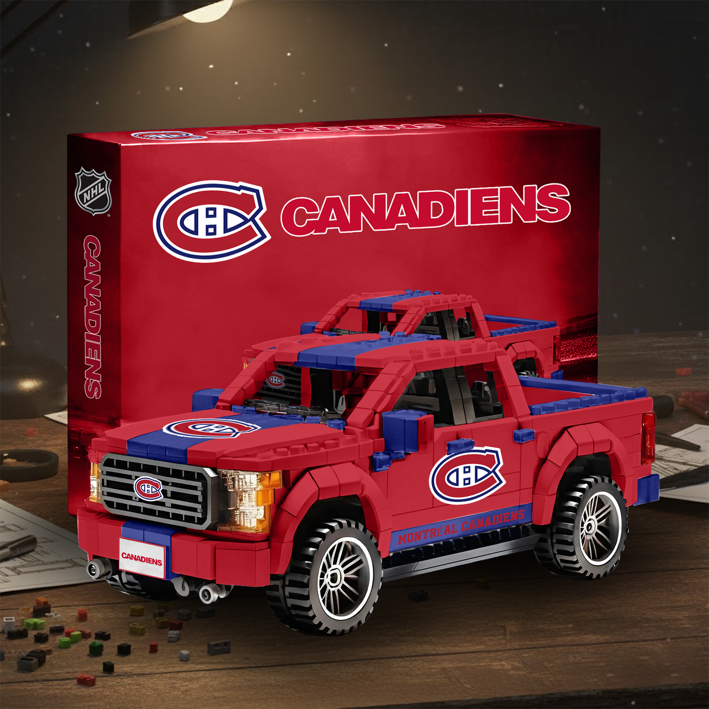 MON NHL 3D Racing Truck Model Building Block Set V2 NAK NHT