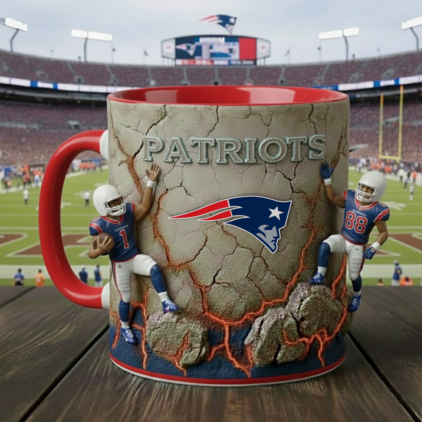 NE X NFL Coffee Accent Mug - Personalized Gifts NAK NHT