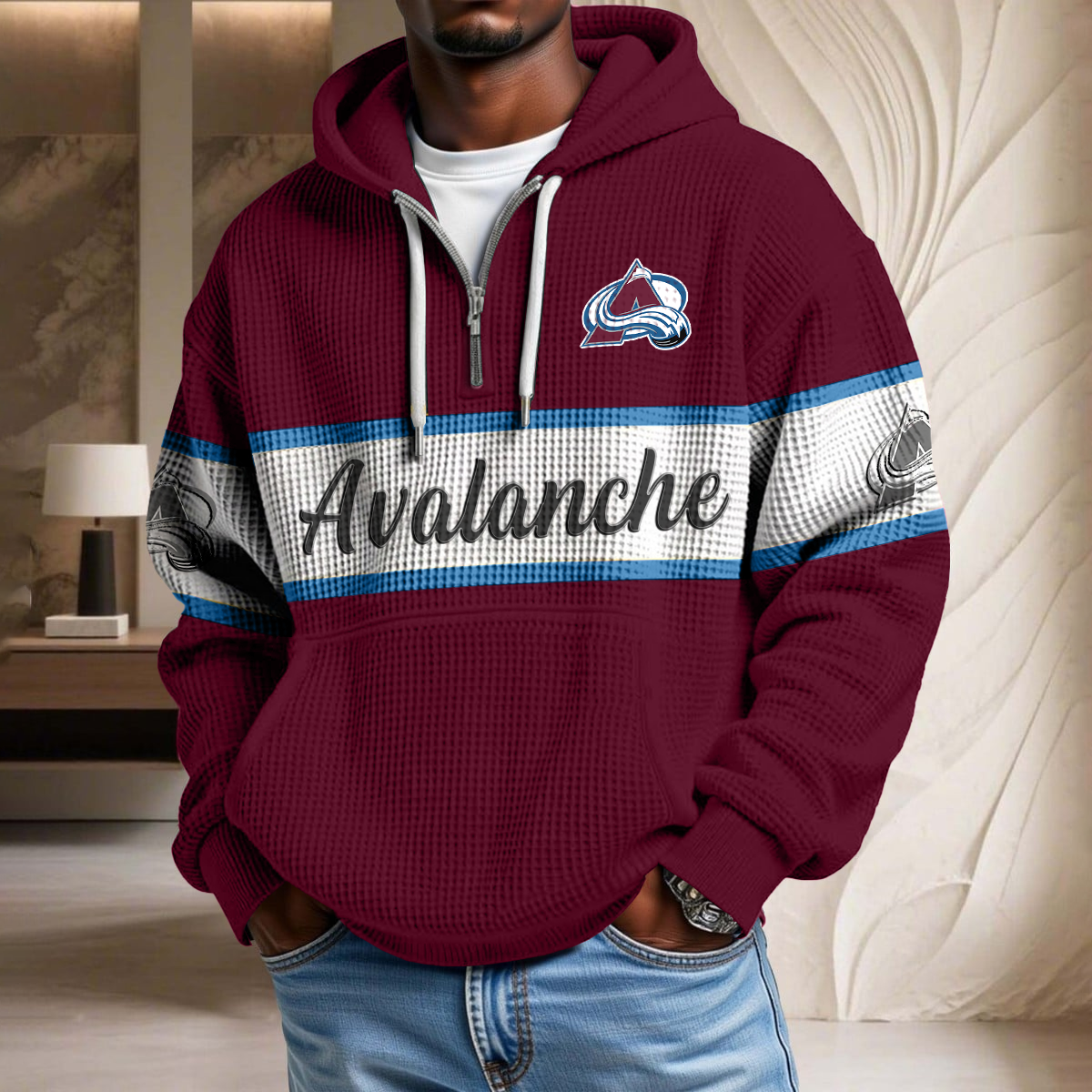 NHL x CA Waffle Half Zip Hoodie HLP HLPHUONG