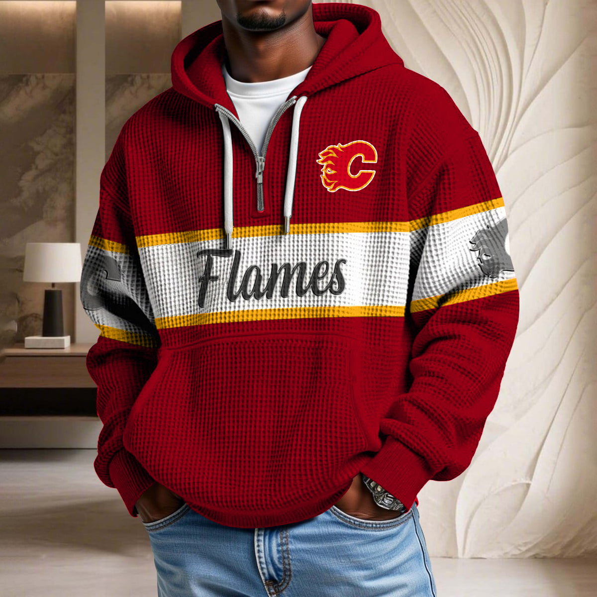 NHL x CF Waffle Half Zip Hoodie HLP HLPHUONG