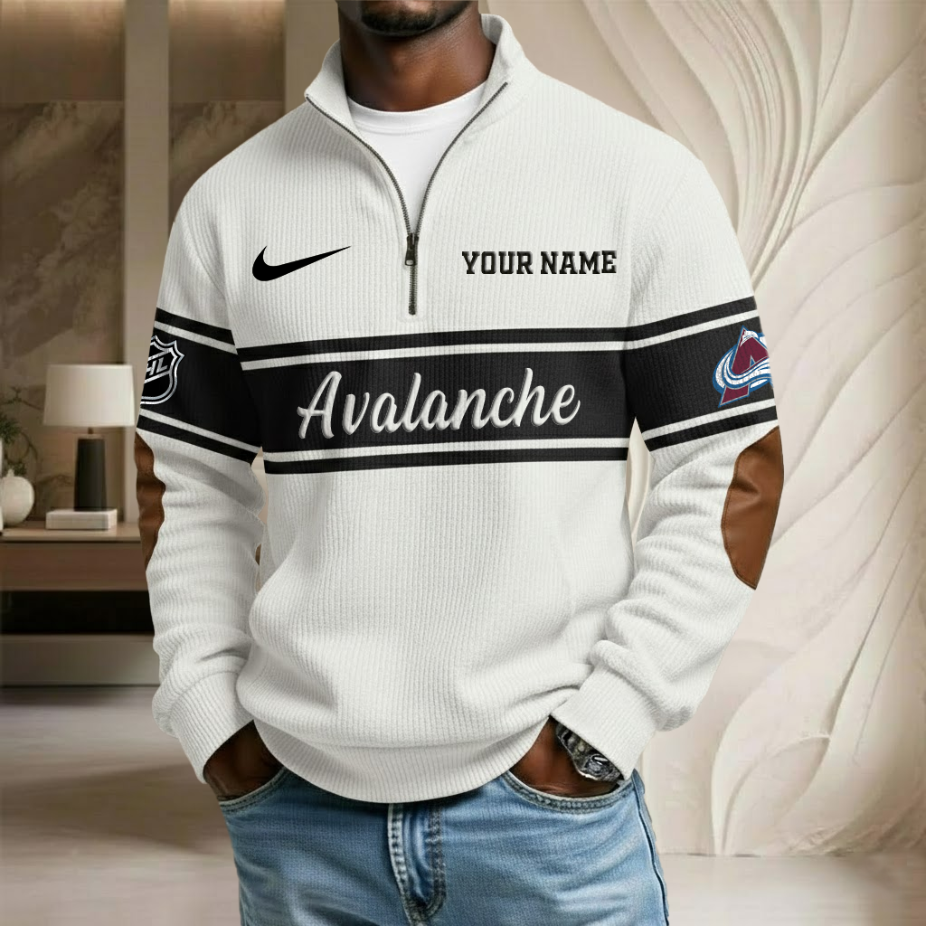 NHL x COL Custom Name Stand Collar Half-zip Sweatshirt HLP HLPHUONG