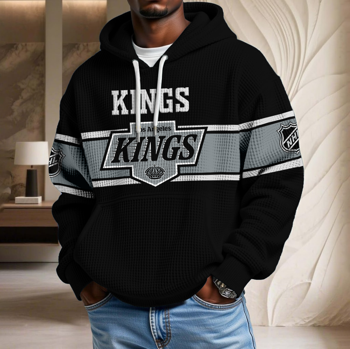 NHL x LAK Waffle Hoodie HLP HLPHUONG