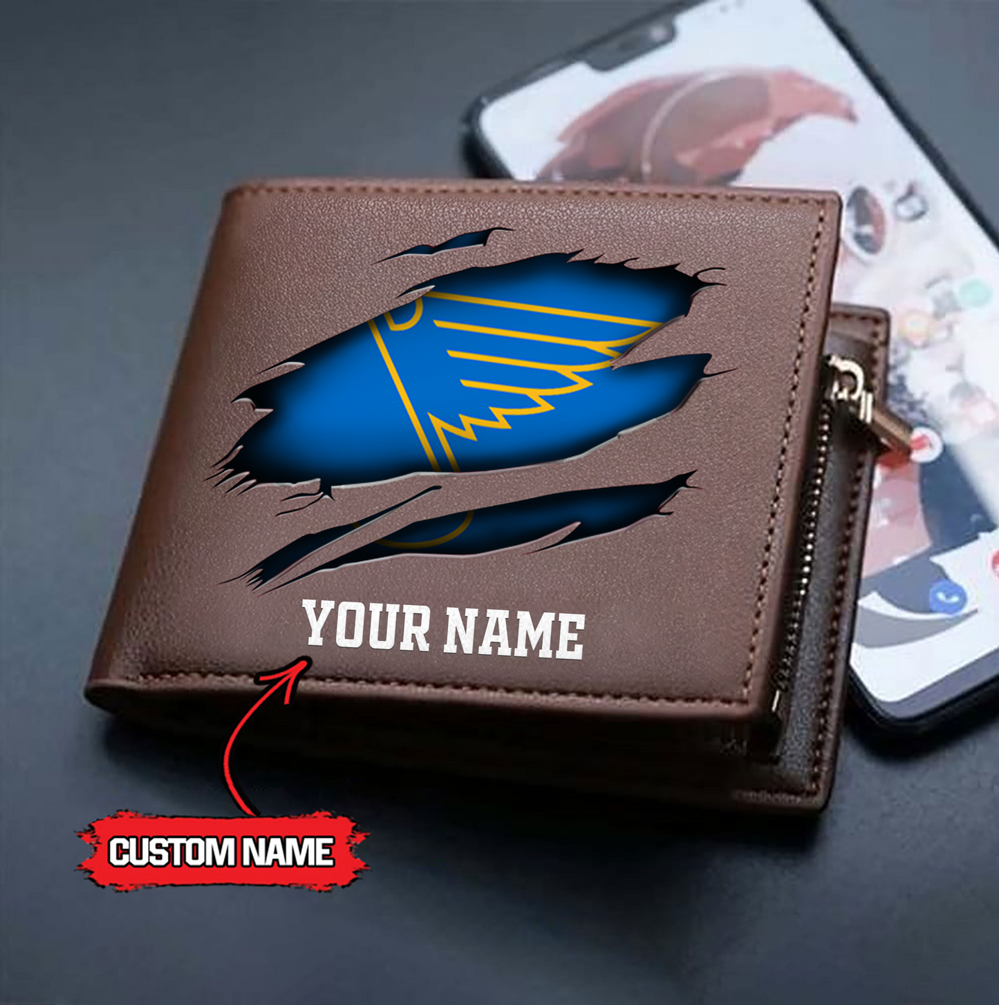 NHL x LB Custom Name Leather Wallet HLP HLPHUONG