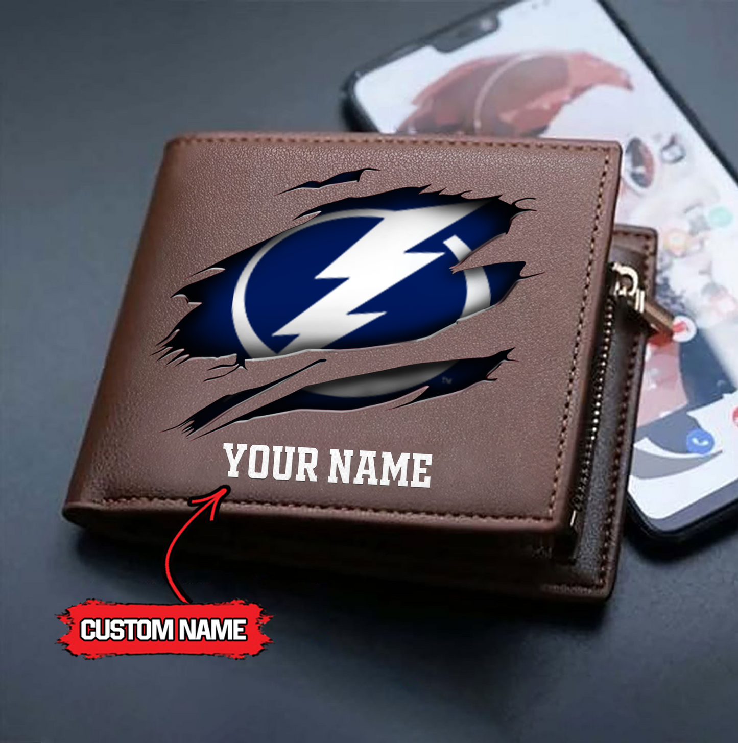 NHL x TBL Custom Name Leather Wallet HLP HLPHUONG