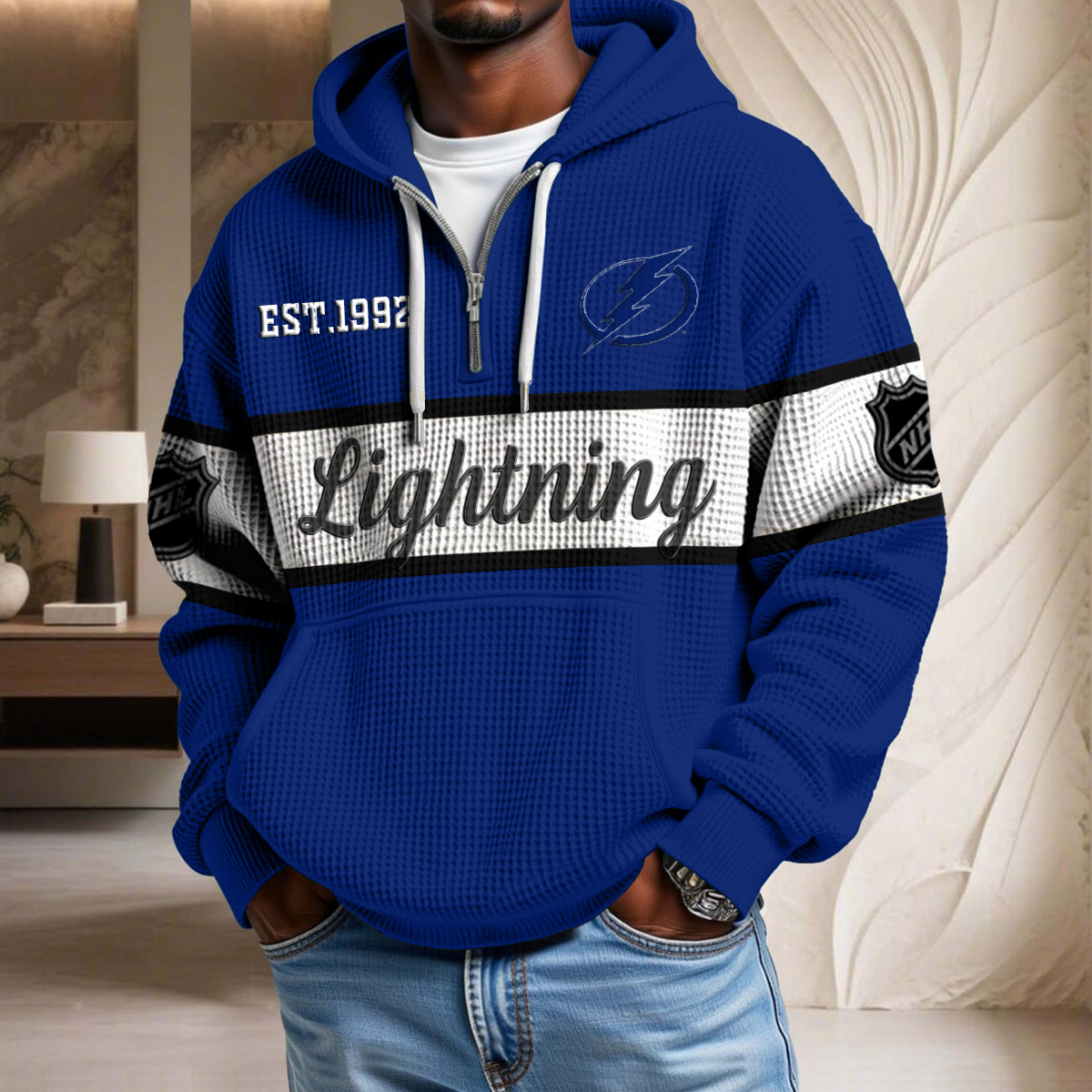 NHL x TBL EST Waffle Half Zip Hoodie HLP HLPHUONG