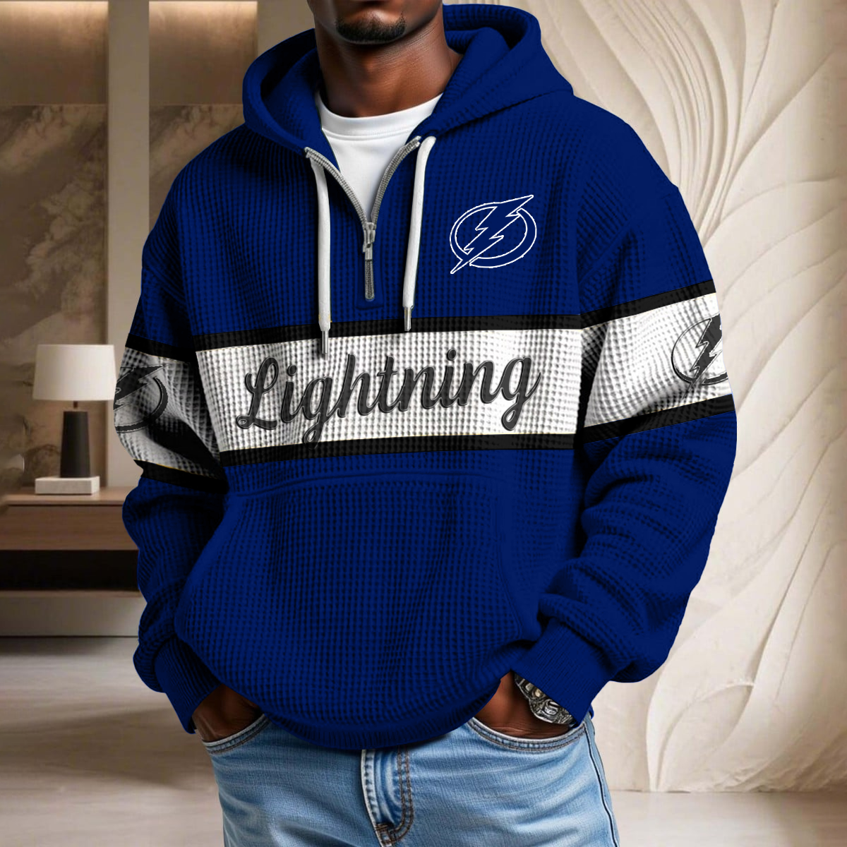 NHL x TBL Waffle Half Zip Hoodie HLP HLPHUONG