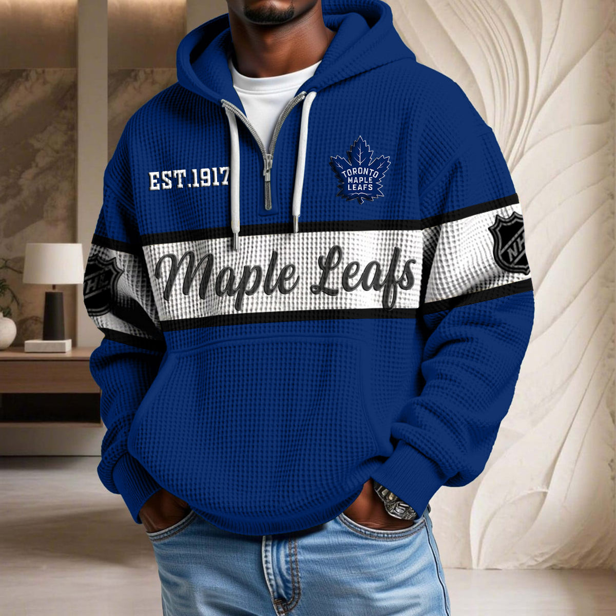 NHL x TML EST Waffle Half Zip Hoodie HLP HLPHUONG