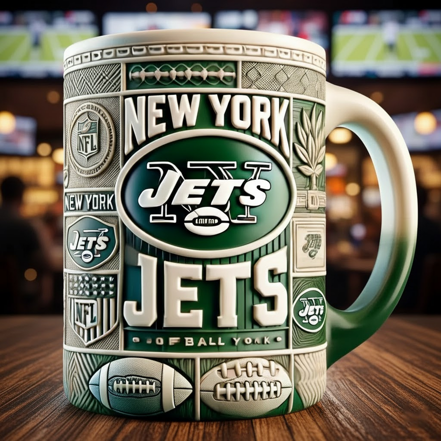 NYJ X NFL football team Mug Series- Limited Edition Collectible NAK NHT