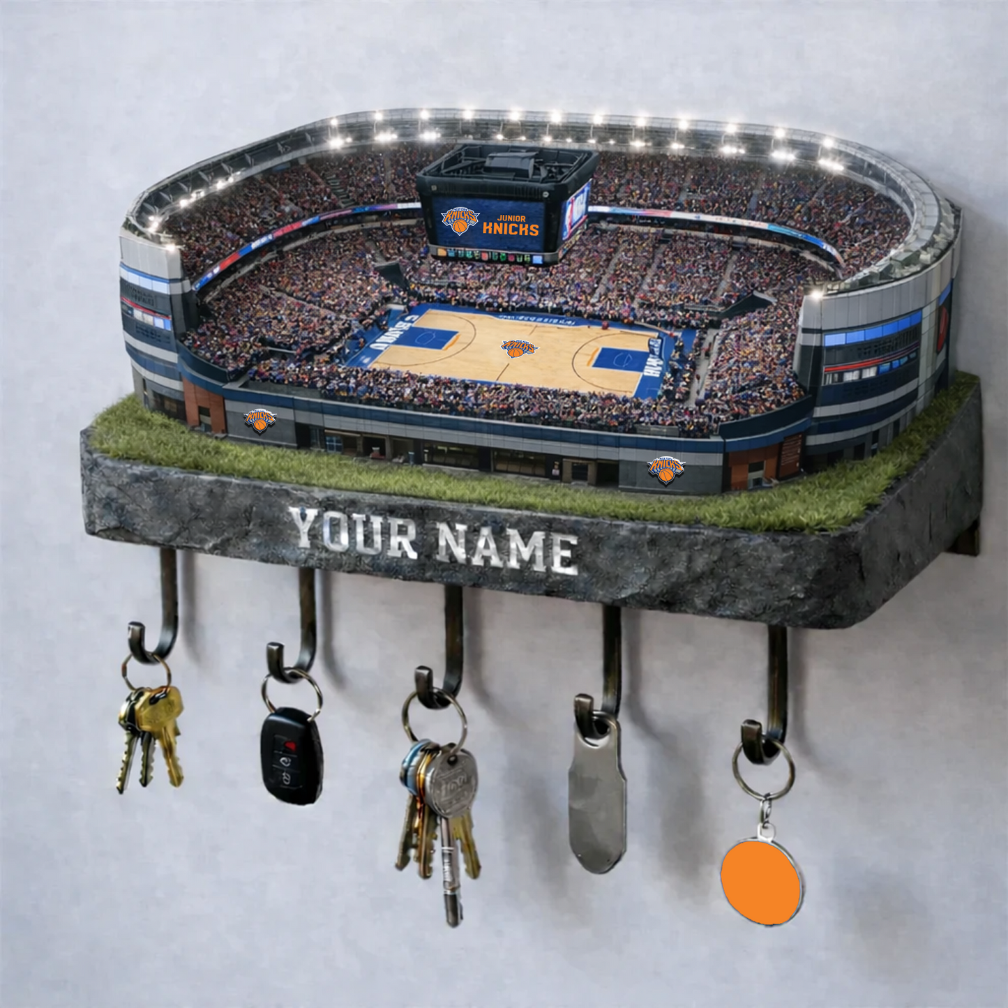 NYK Stadium Premium NBA Wood Key Hanger DATND TANTD