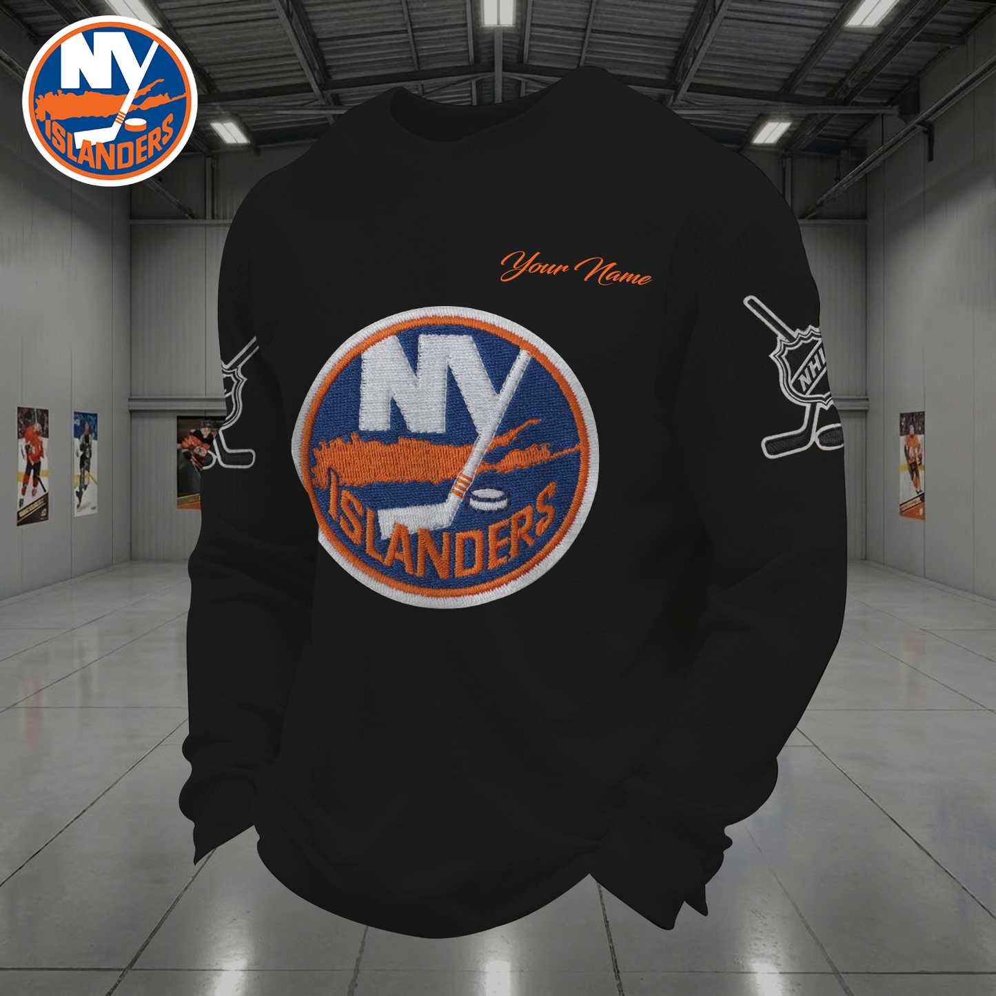 NYL X NHL Men Football Waffle Long Sleeve T-Shirt V1 NAK NHT