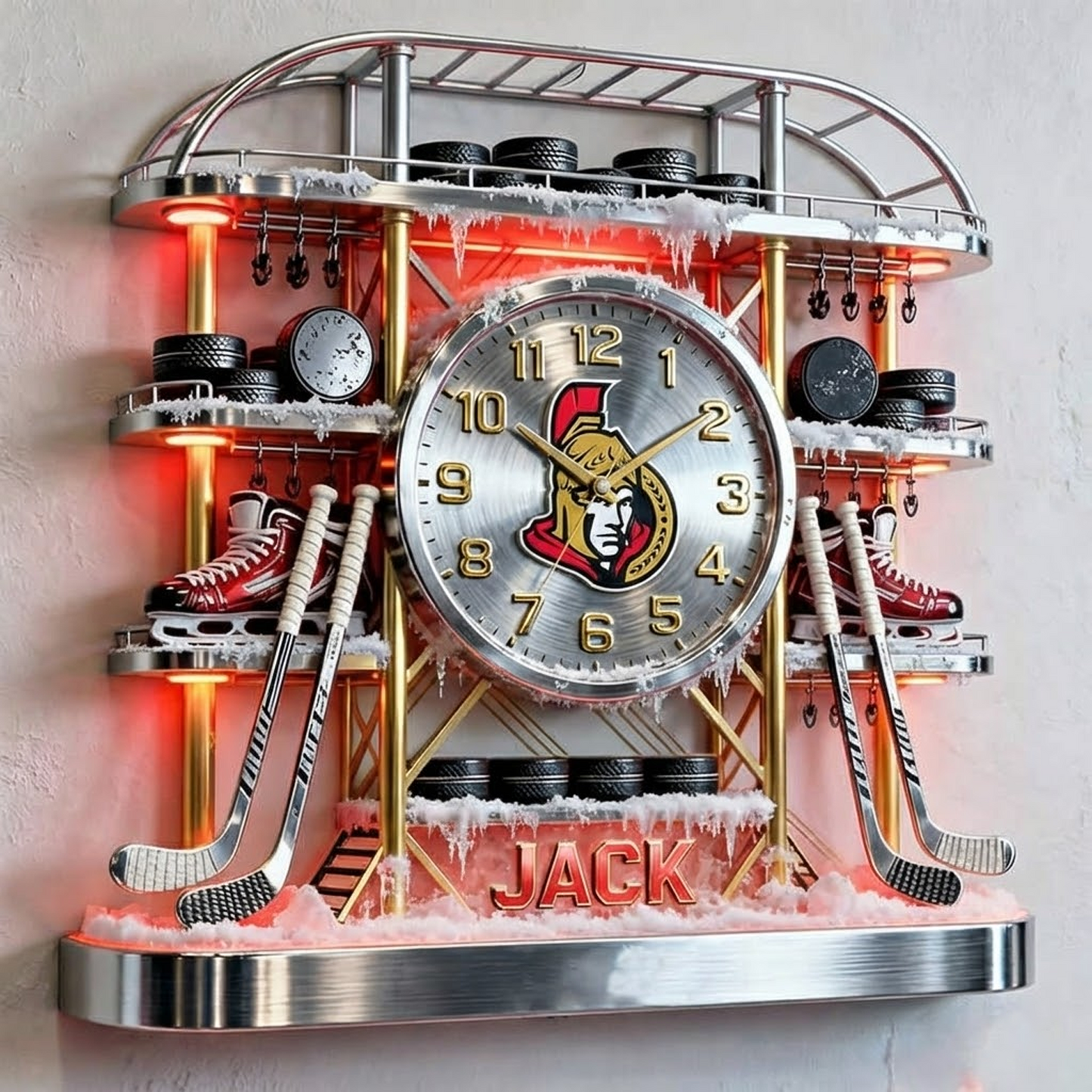 OTT X Personalized ice hockey arena tower themed clock NAK NHT