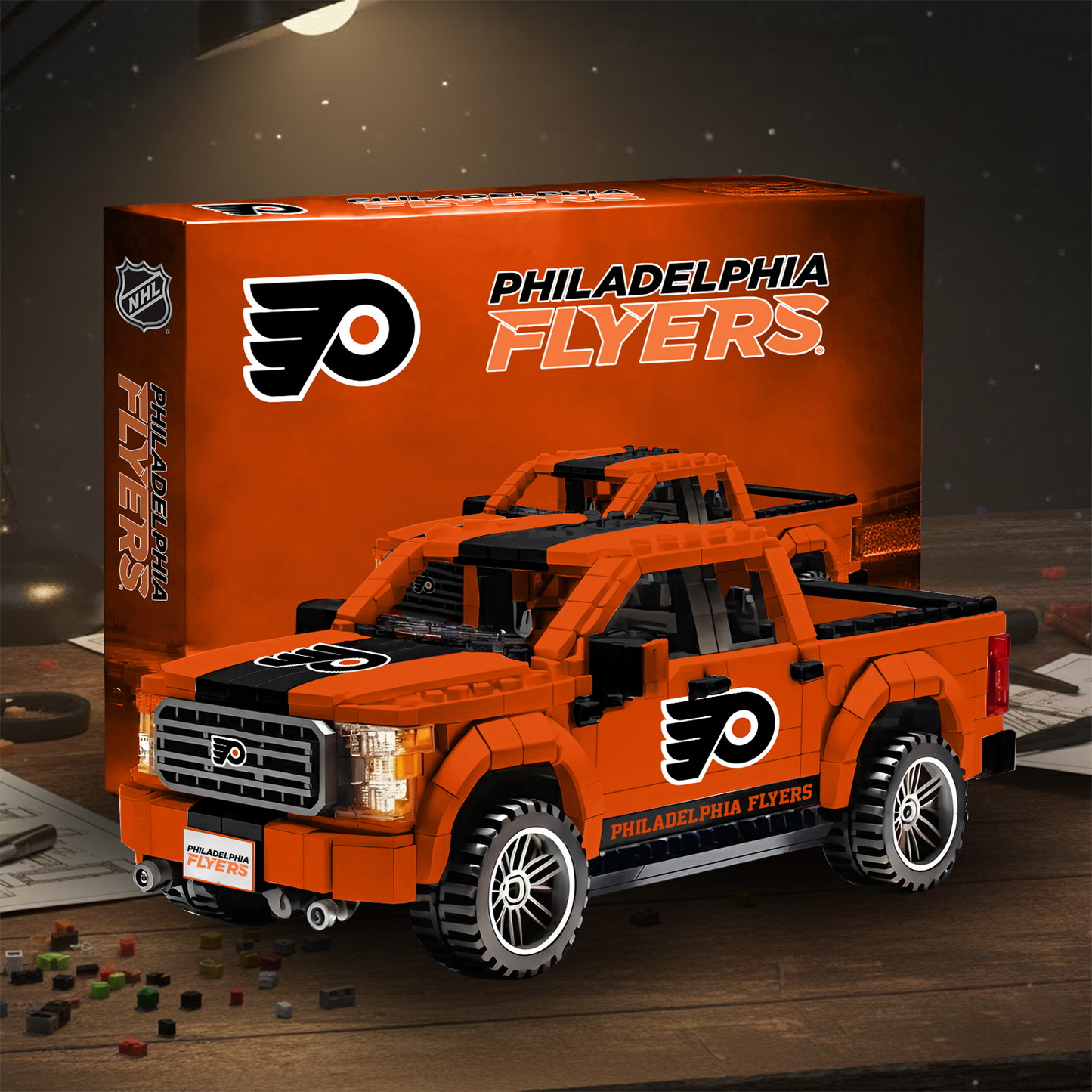 PHI NHL 3D Racing Truck Model Building Block Set V2 NAK NHT