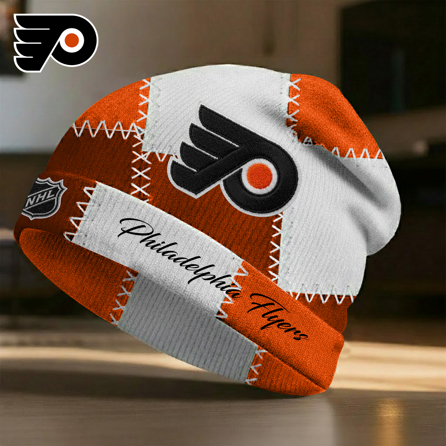 PHI X Premium NHL Vintage Patchwork Beanie Hat V1 NAK NHT