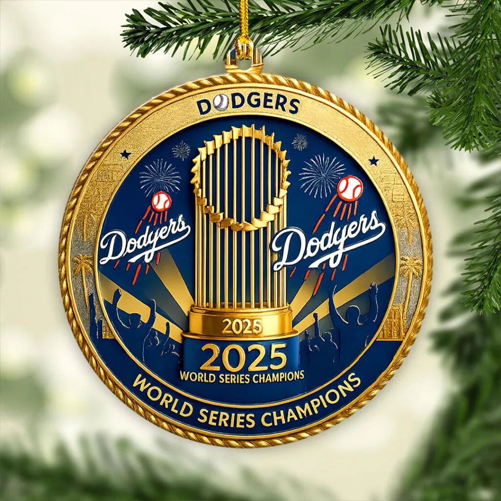 Premium MLB LAD World Series Acrylic Ornament V4 NMD 031125 TTV