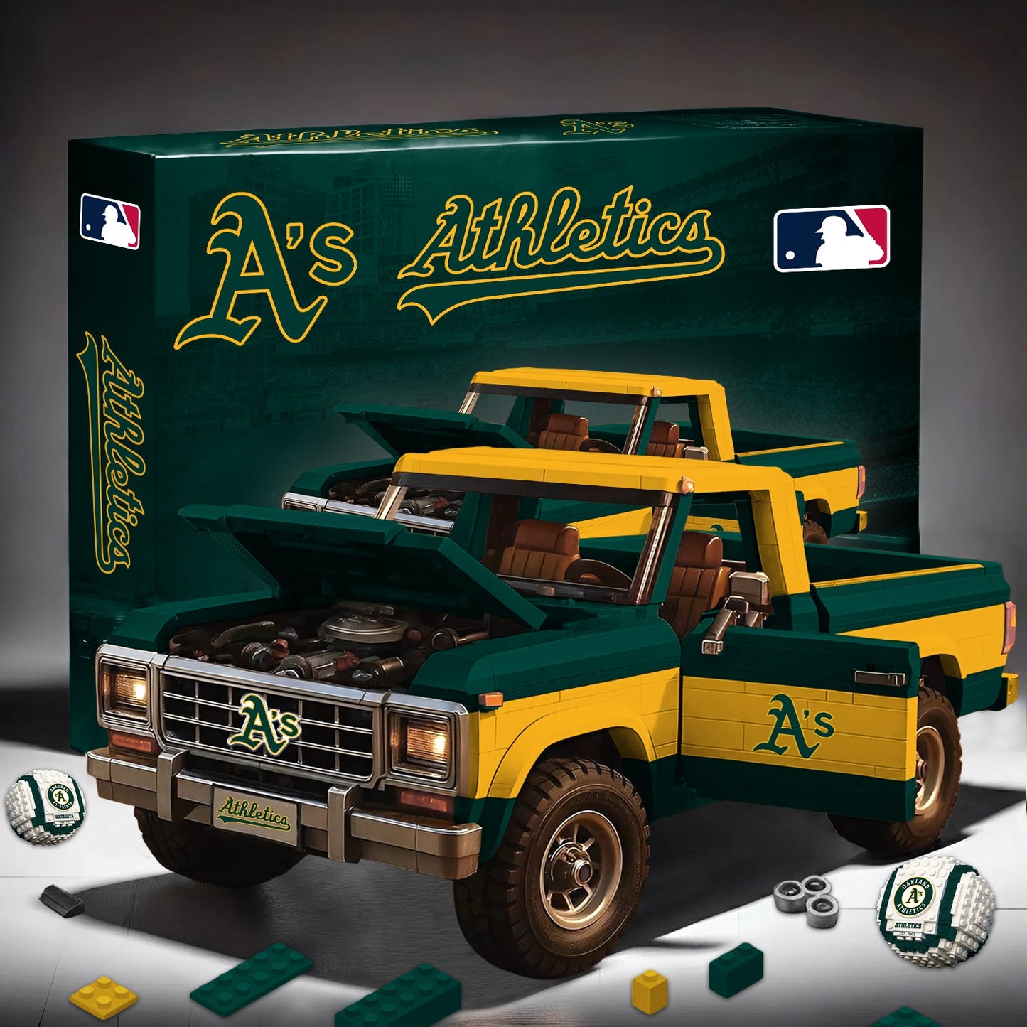 PREMIUM MLB X OA 3D Building Blocks Truck Ford Car Model Set NDT NHM