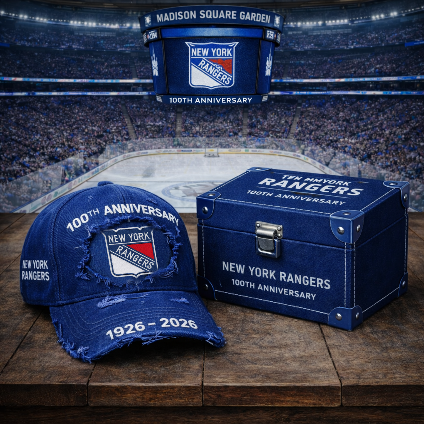Premium NHL NYR Anniversary Vintage Hat V4 NMD NHT
