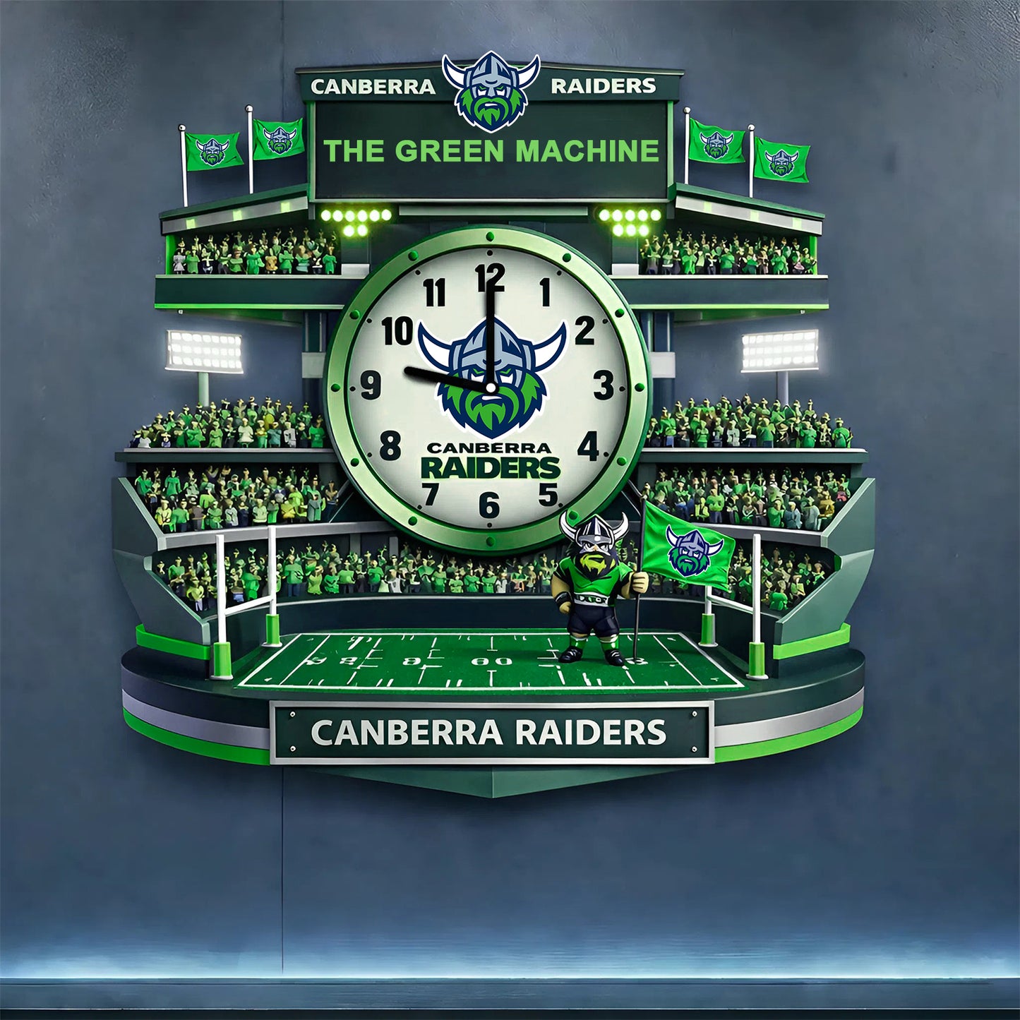 PREMIUM NRL X CR 3D Visual Effect Acrylic Clock NDT NHM