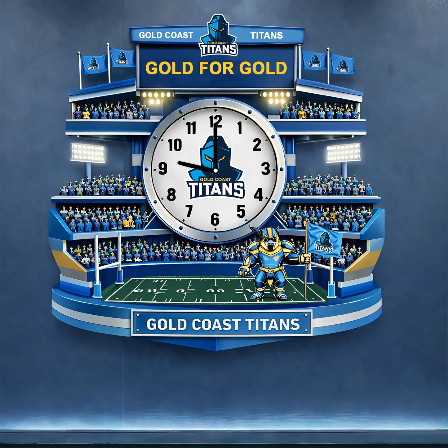 PREMIUM NRL X GCT 3D Visual Effect Acrylic Clock NDT NHM