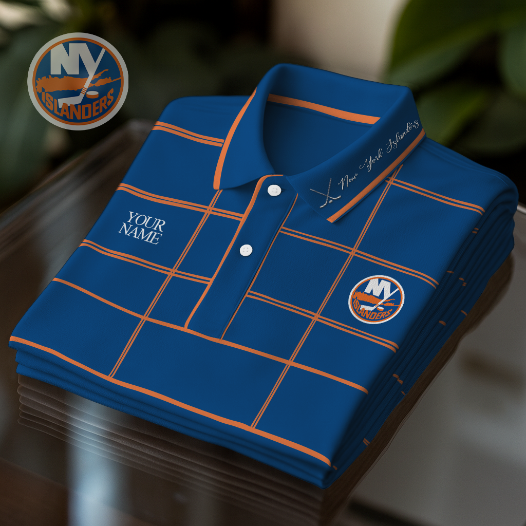 Premium NYI x NHL Polo Long Sleeve V1 NAK CTKT