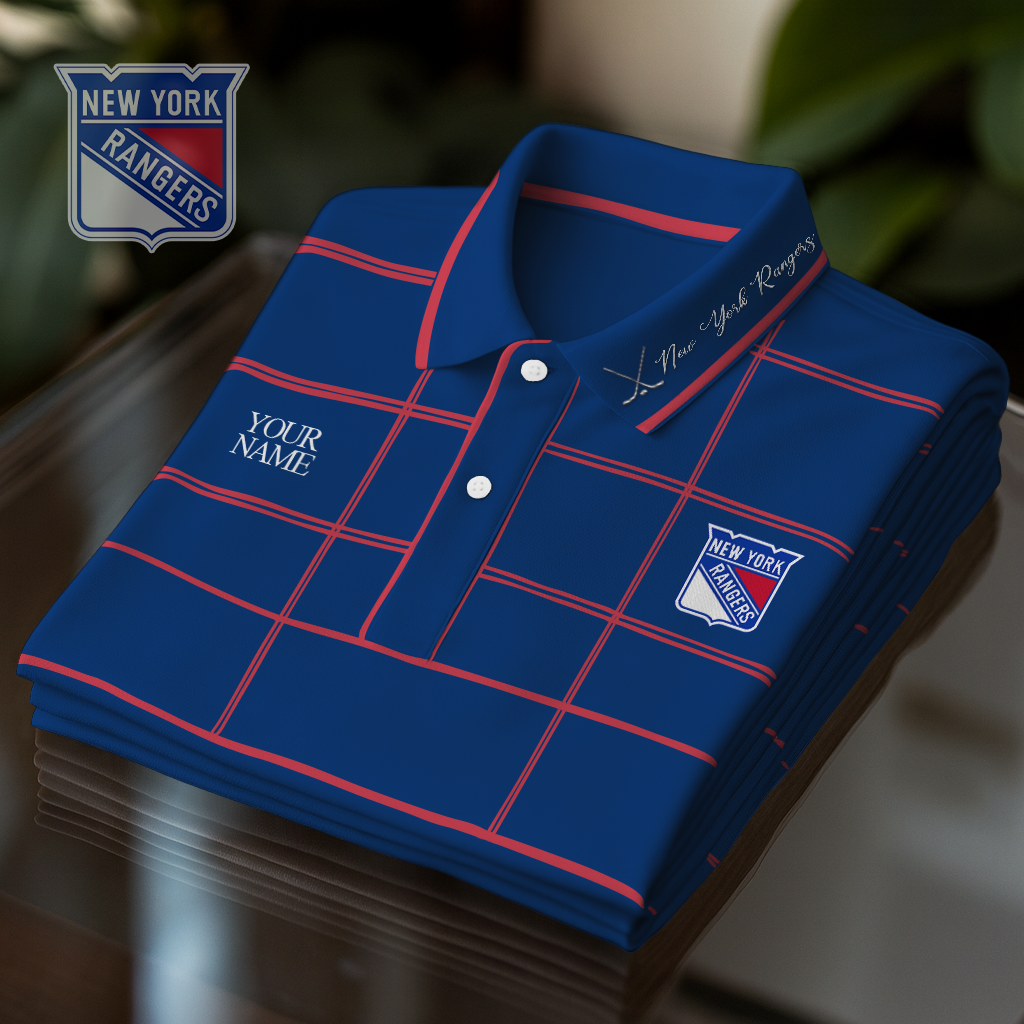 Premium NYR x NHL Polo Long Sleeve V1 NAK CTKT