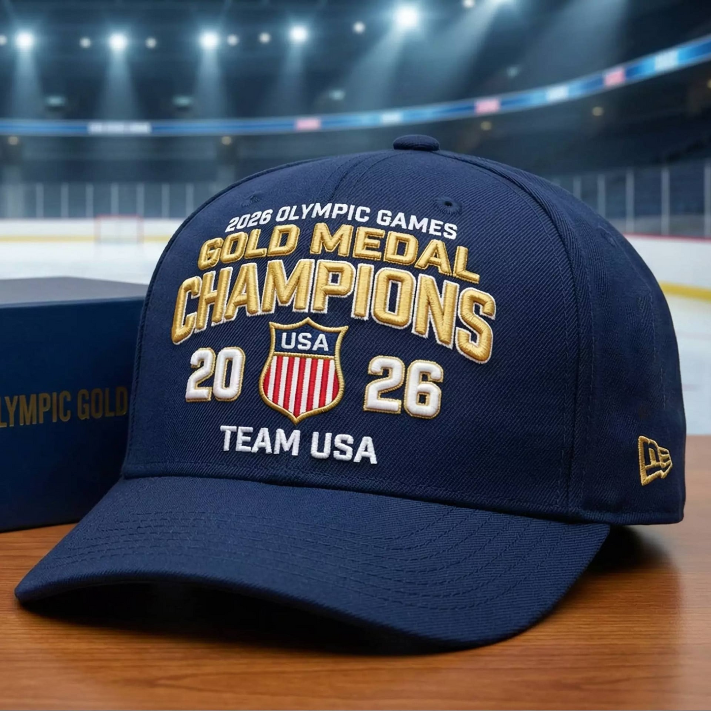 Premium Olympic USA Ice Hockey Champions 2026 Cap V14 NMD TTV