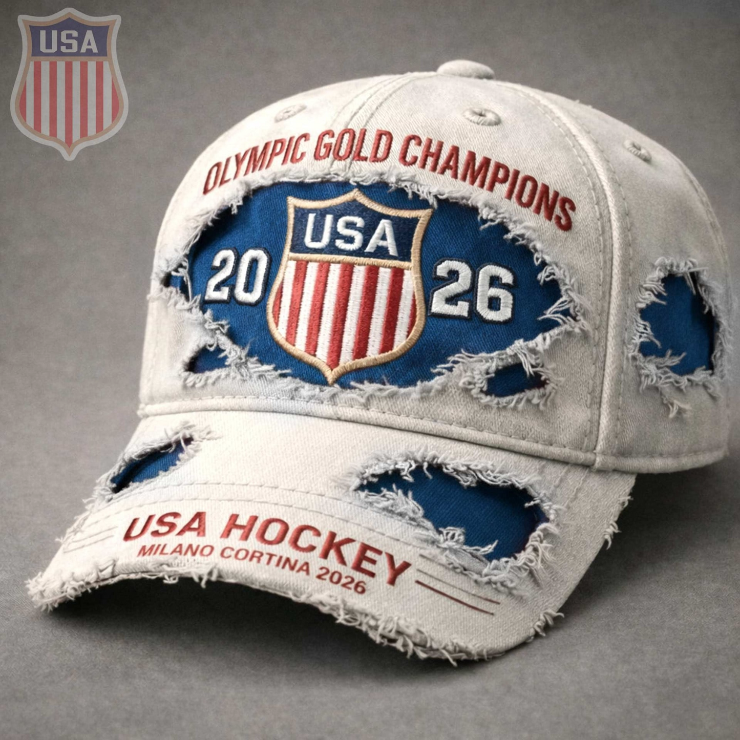 Premium Olympic USA Ice Hockey Champions 2026 Cap V5 NMD TTV
