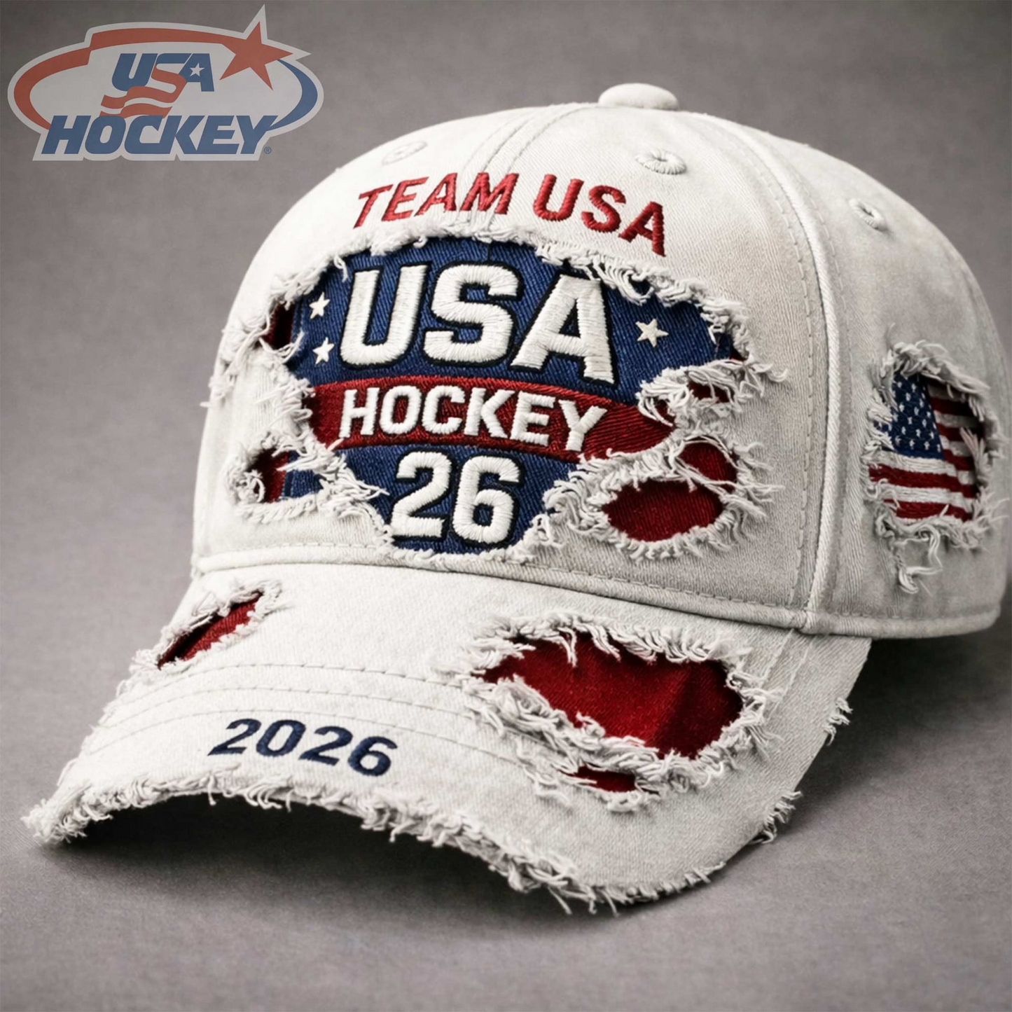Premium Olympic USA Ice Hockey Champions 2026 Cap V9 NMD TTV