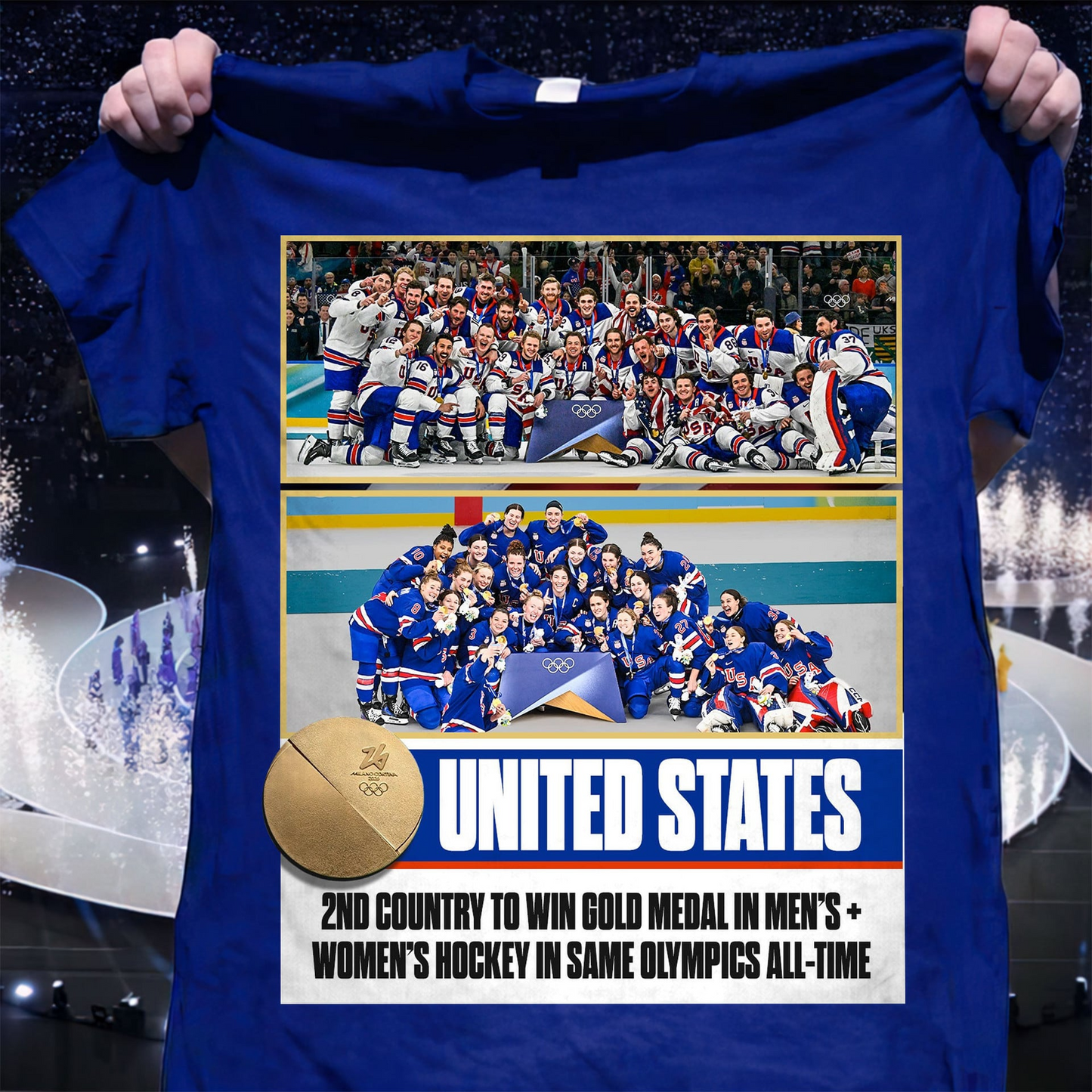 Premium Olympic USA Ice Hockey Champions 2026 T-shirt V4 NMD TTV