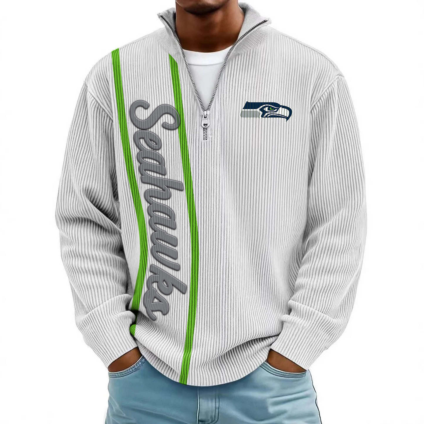SEA x NFL Mokaloha Men's Waffle Henley Shirts DATND TANTD