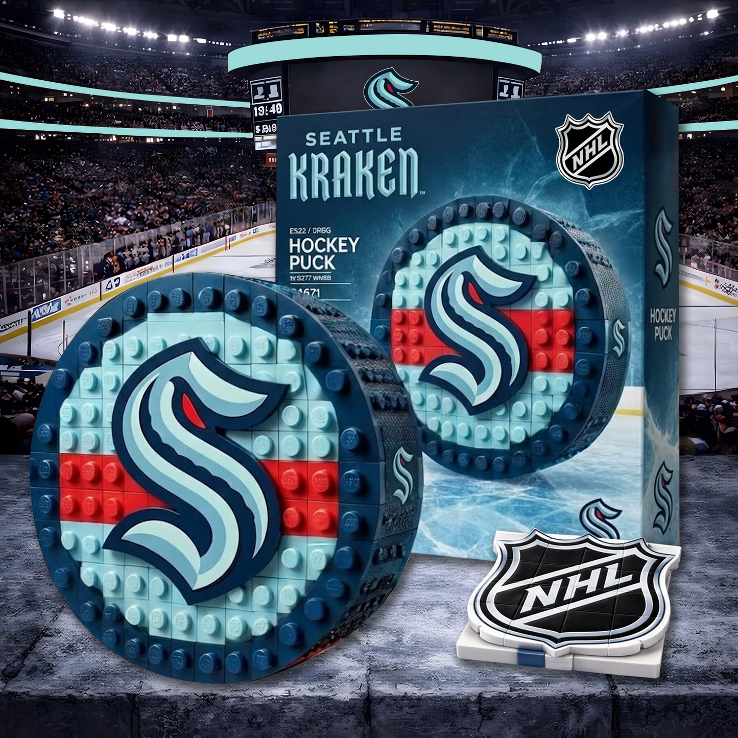 SEA X NHL Hockey Game Building Blocks NHT NAK
