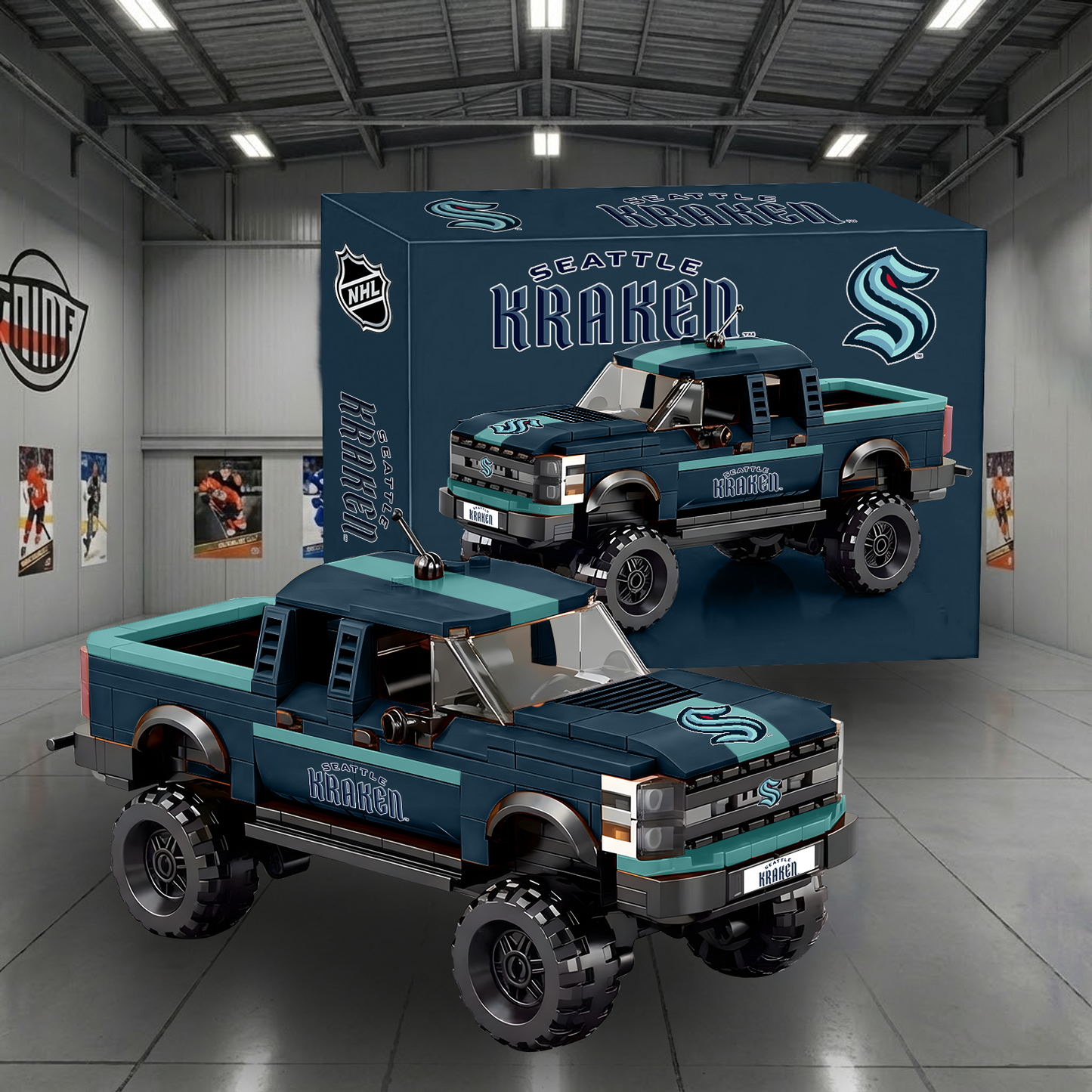 SEA X NHL Raptor pickup truck building block set NAK NHT