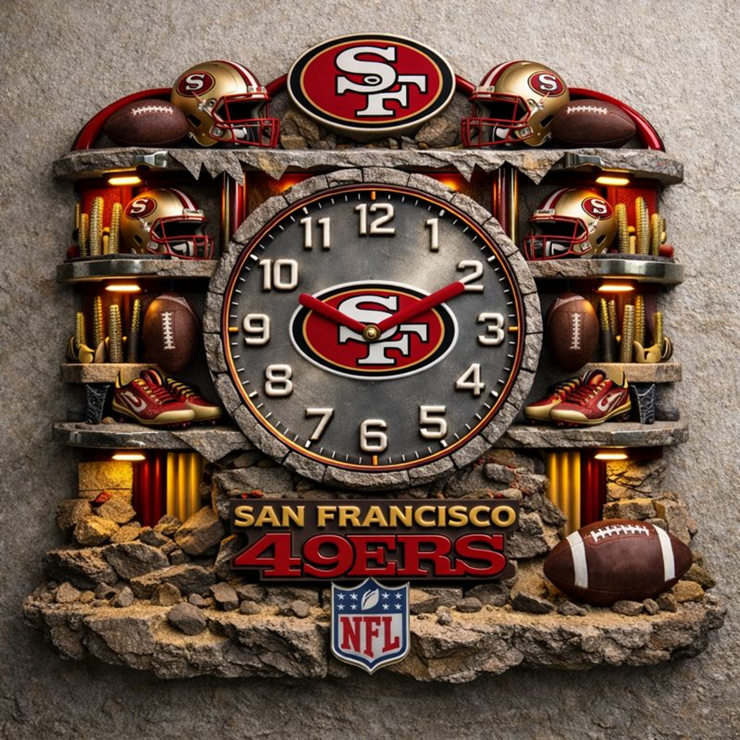 SF X NFL Master Arena Clock NAK NHT