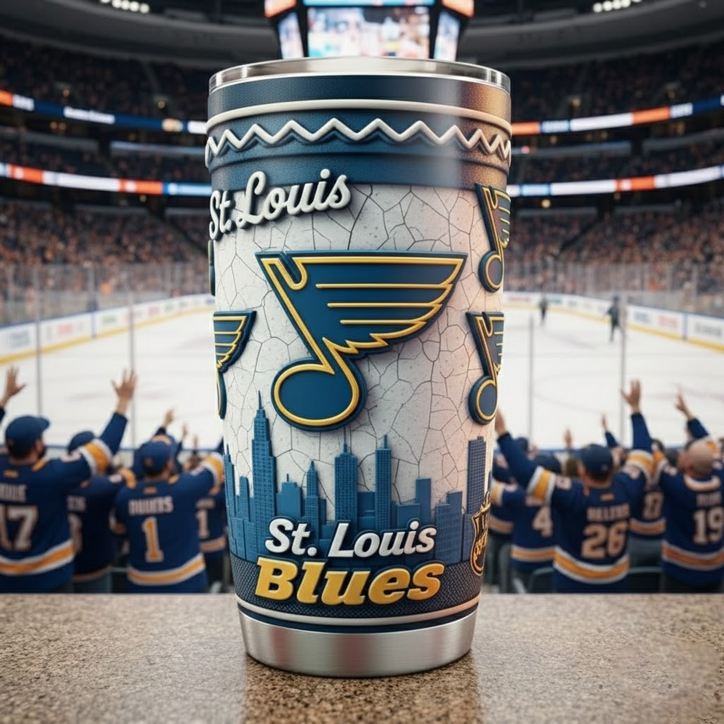 STL X NHL mascot-shaped thermal mug NAK NHT