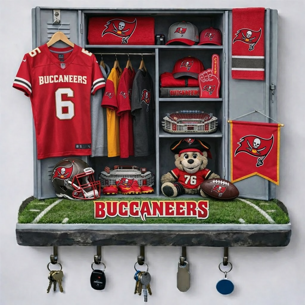 TBB x NFL Changing Room Personalized 3D Visual Effect Acrylic Key Holder DDT NTL