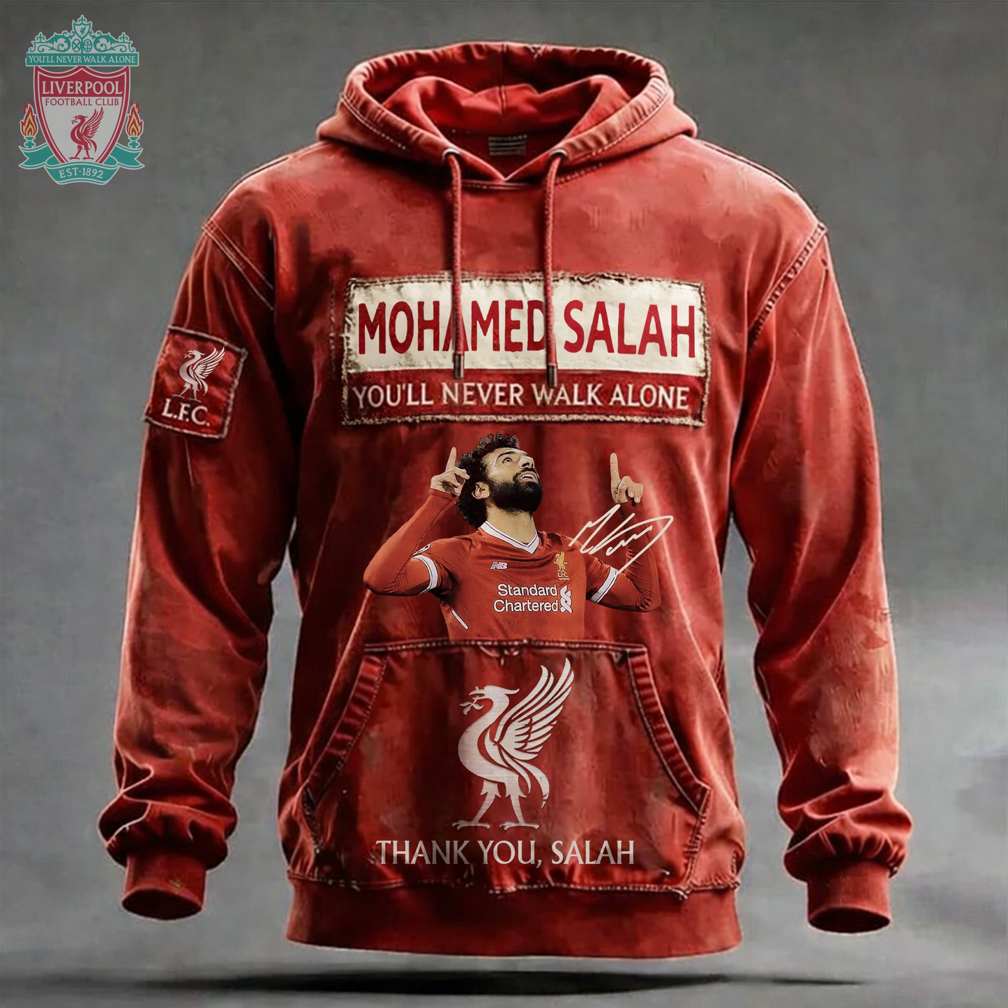 Thank You For All, M.Salah Premium V12 Hoodie DDT NTL
