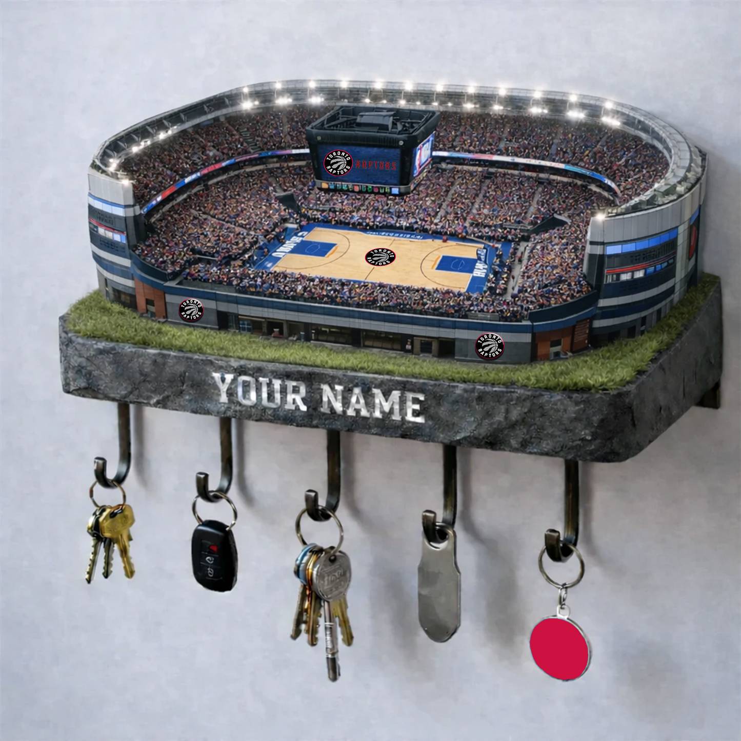 TOR Stadium Premium NBA Wood Key Hanger DATND TANTD