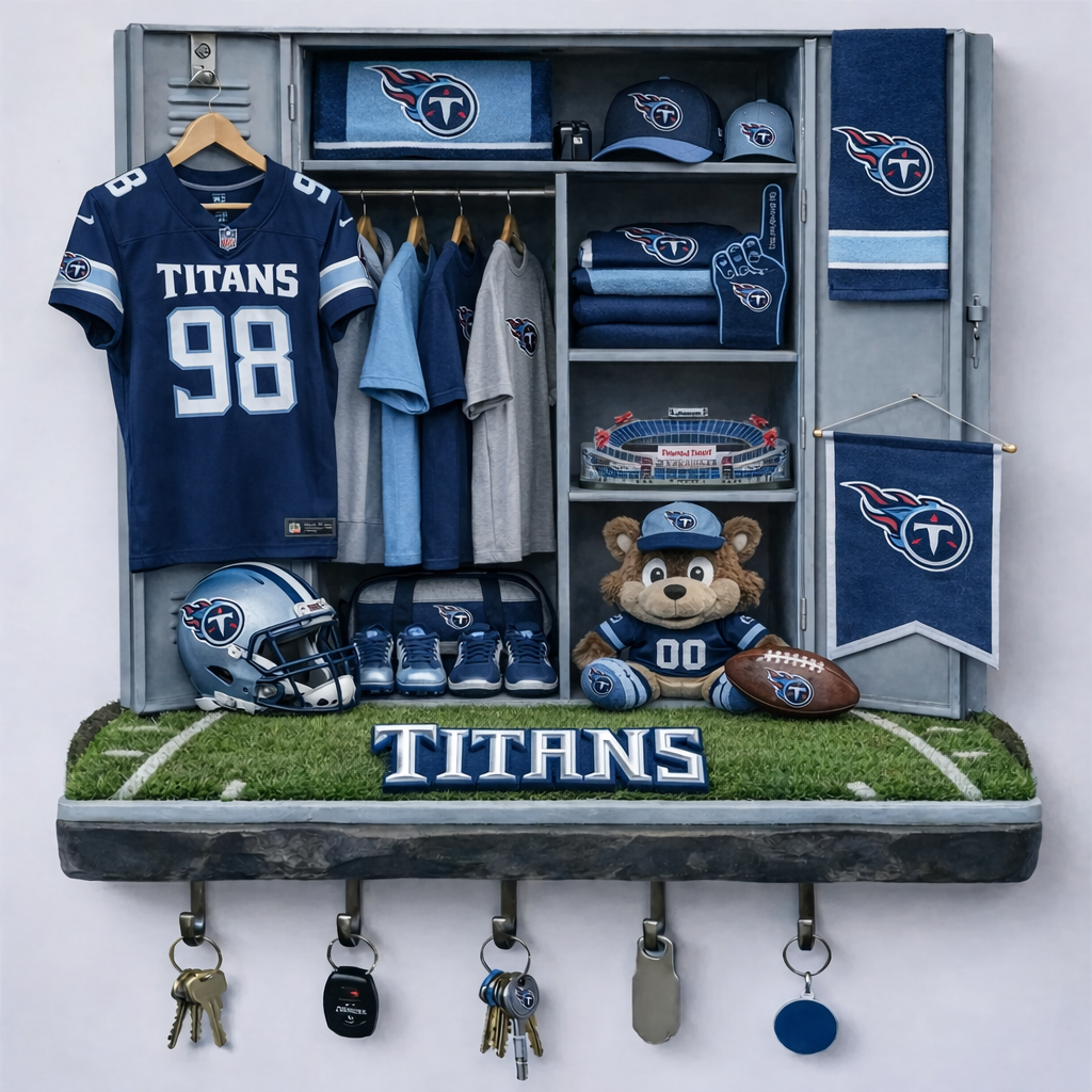 TT x NFL Changing Room Personalized 3D Visual Effect Acrylic Key Holder DDT NTL