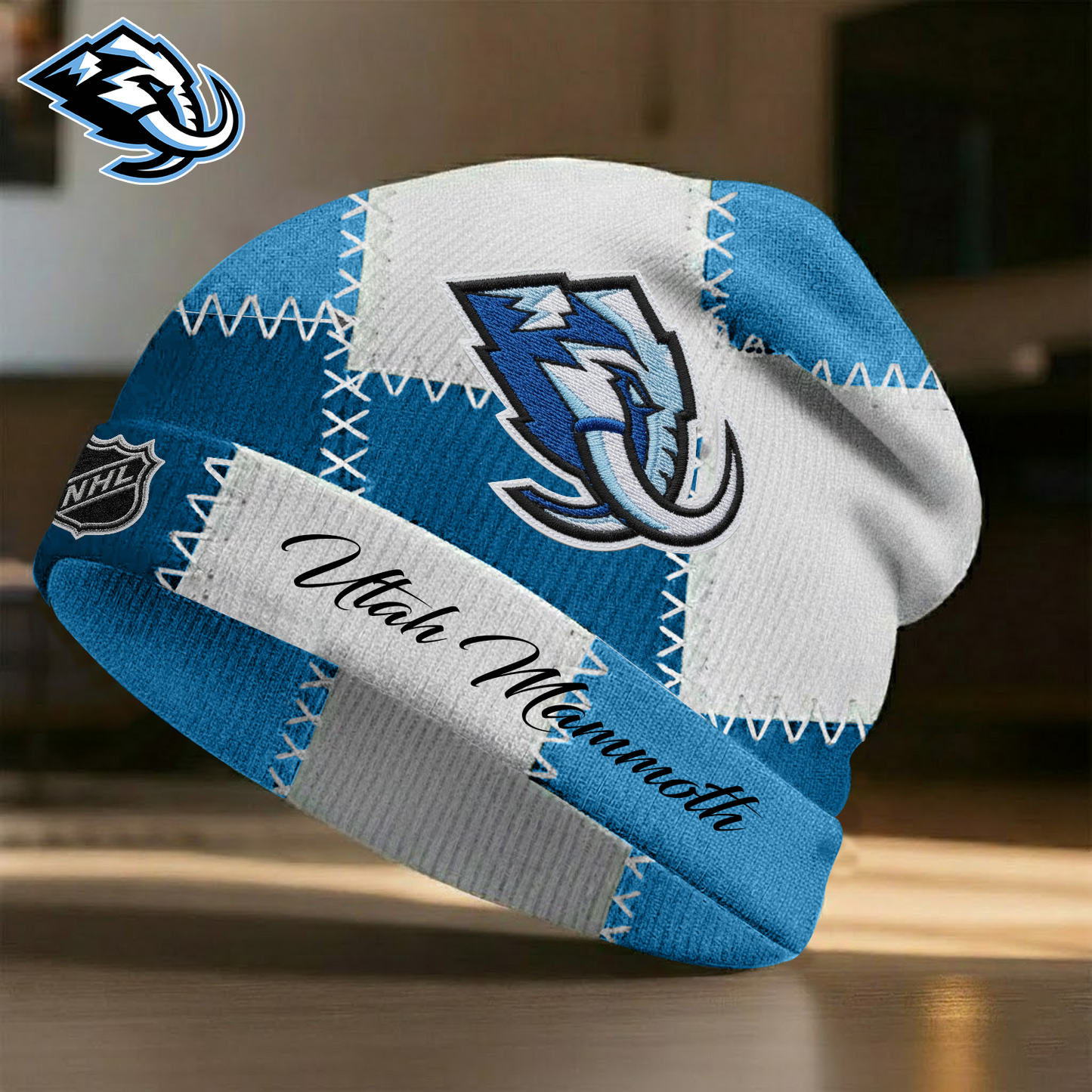 UTA X Premium NHL Vintage Patchwork Beanie Hat V1 NAK NHT