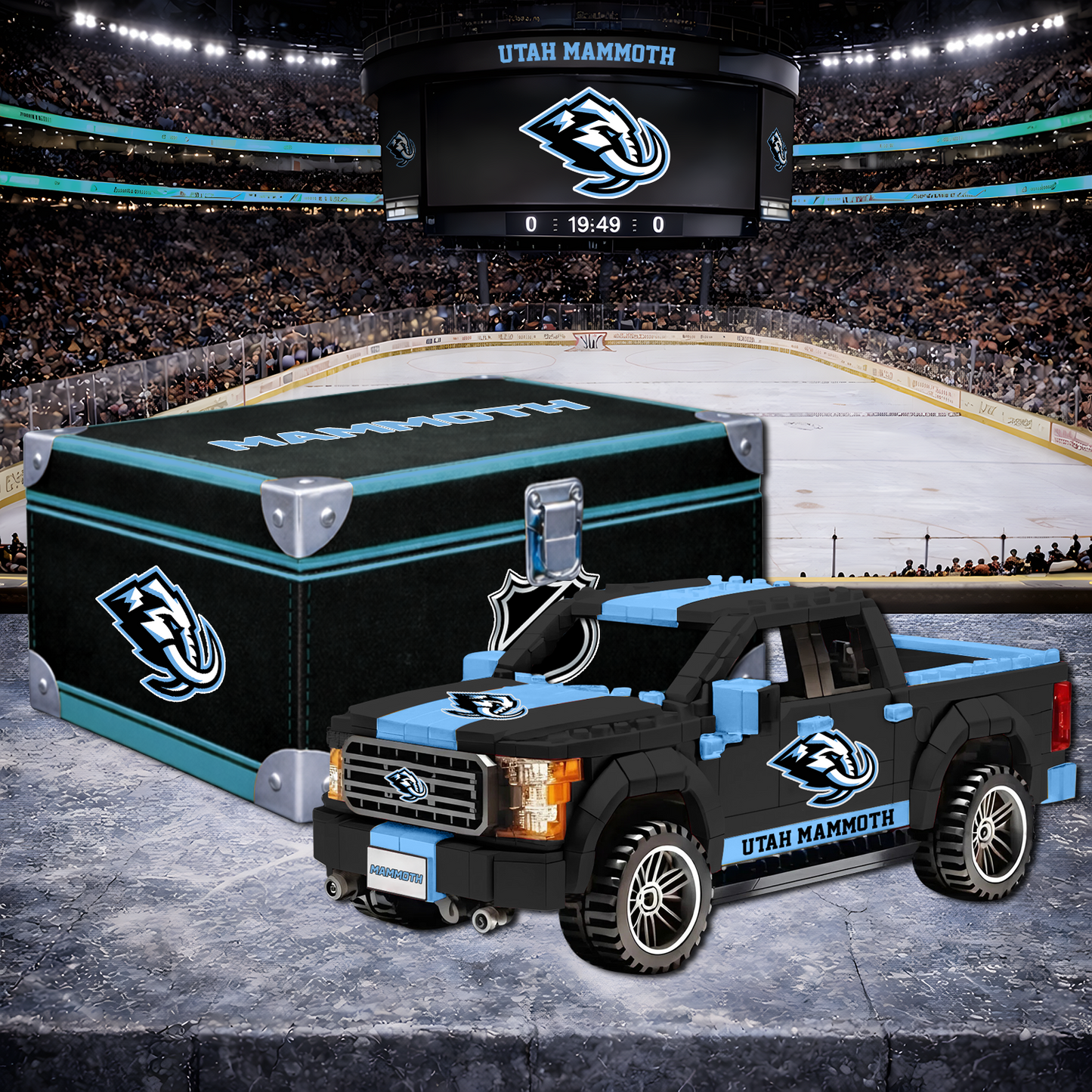 UTM X NHL LEGO Toy Truck Set with Collectible Case NAK NHT