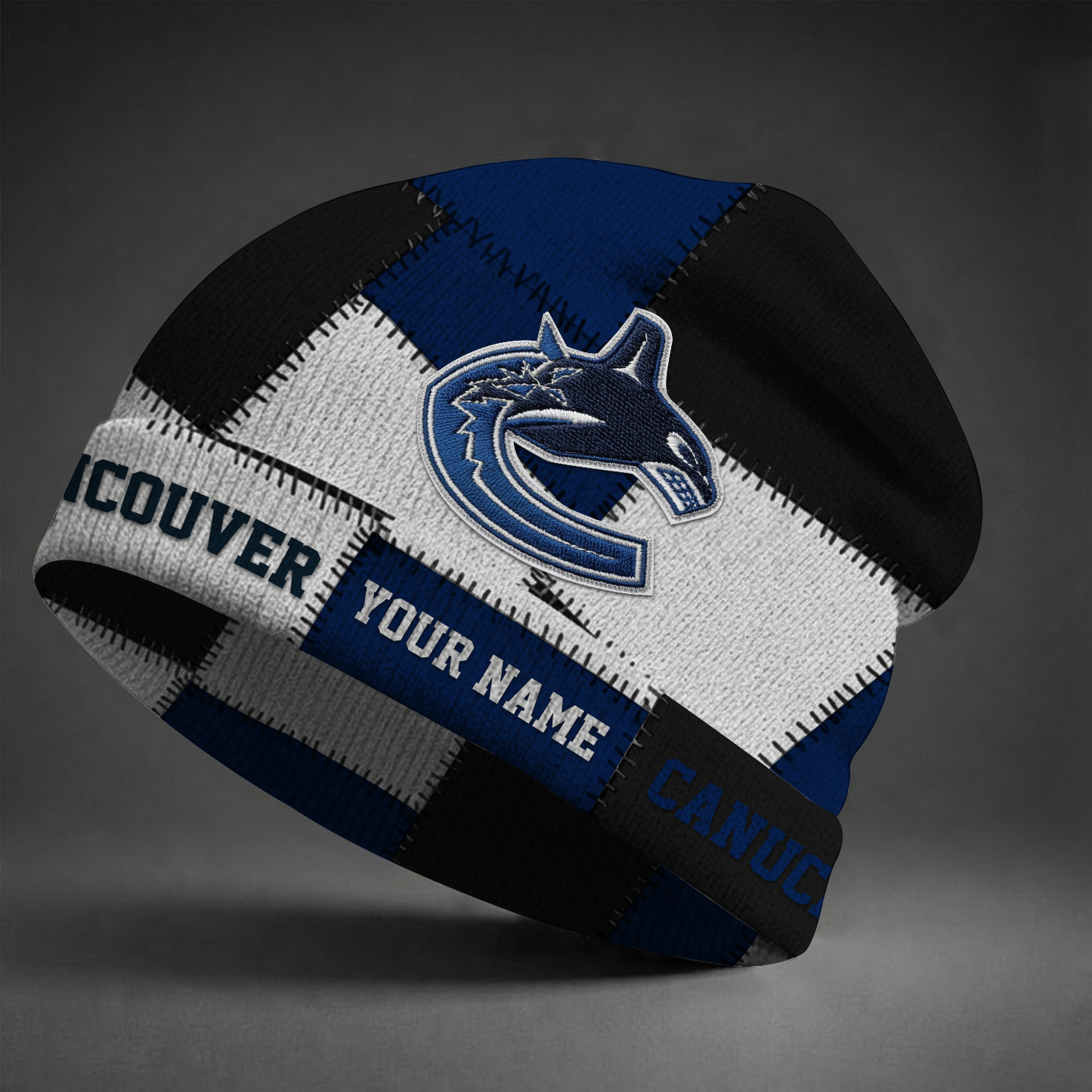 VAN X NHL Custom Name Beanie Hat Gifts For Fans - Limited Edition NAK NHT