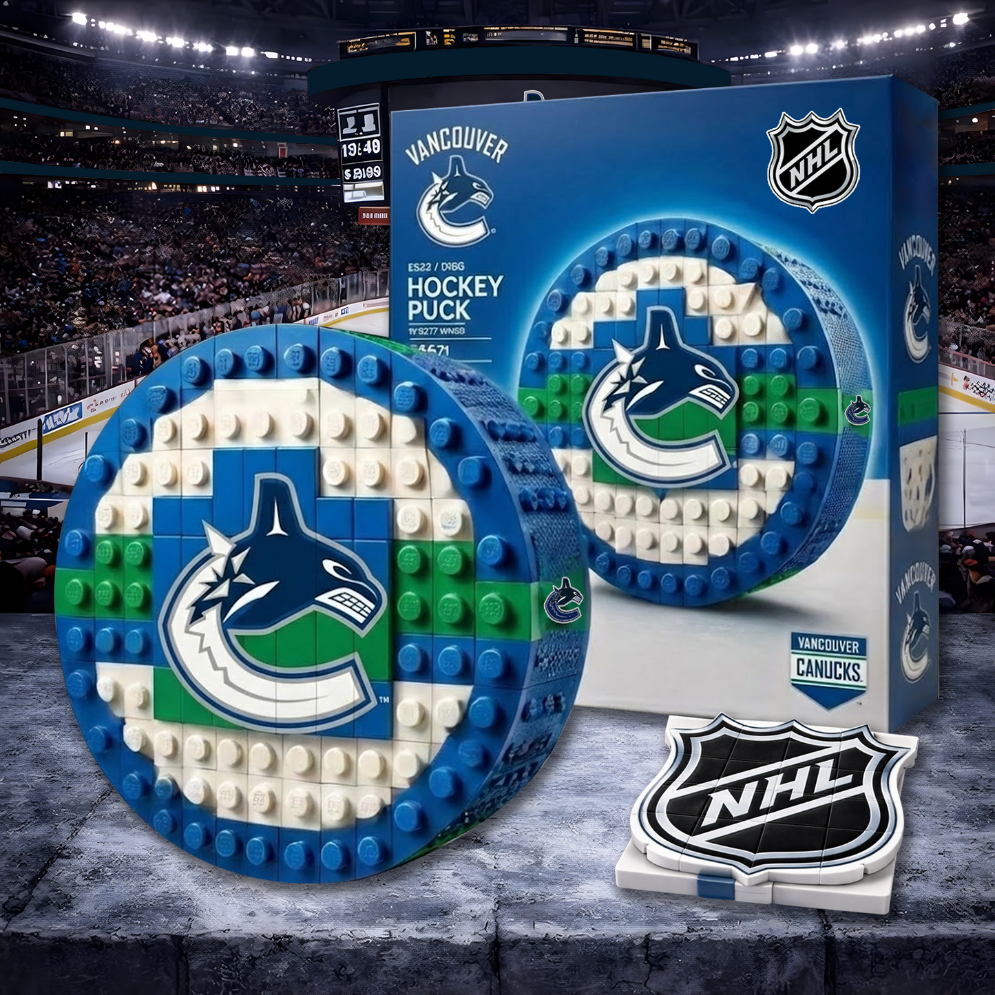 VAN X NHL Hockey Game Building Blocks NHT NAK