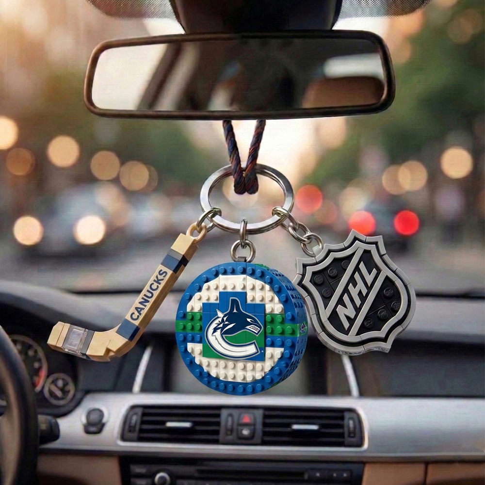 VC x NHL Building Blocks Hockey Puck Car Mirror Hanging NAK TTT