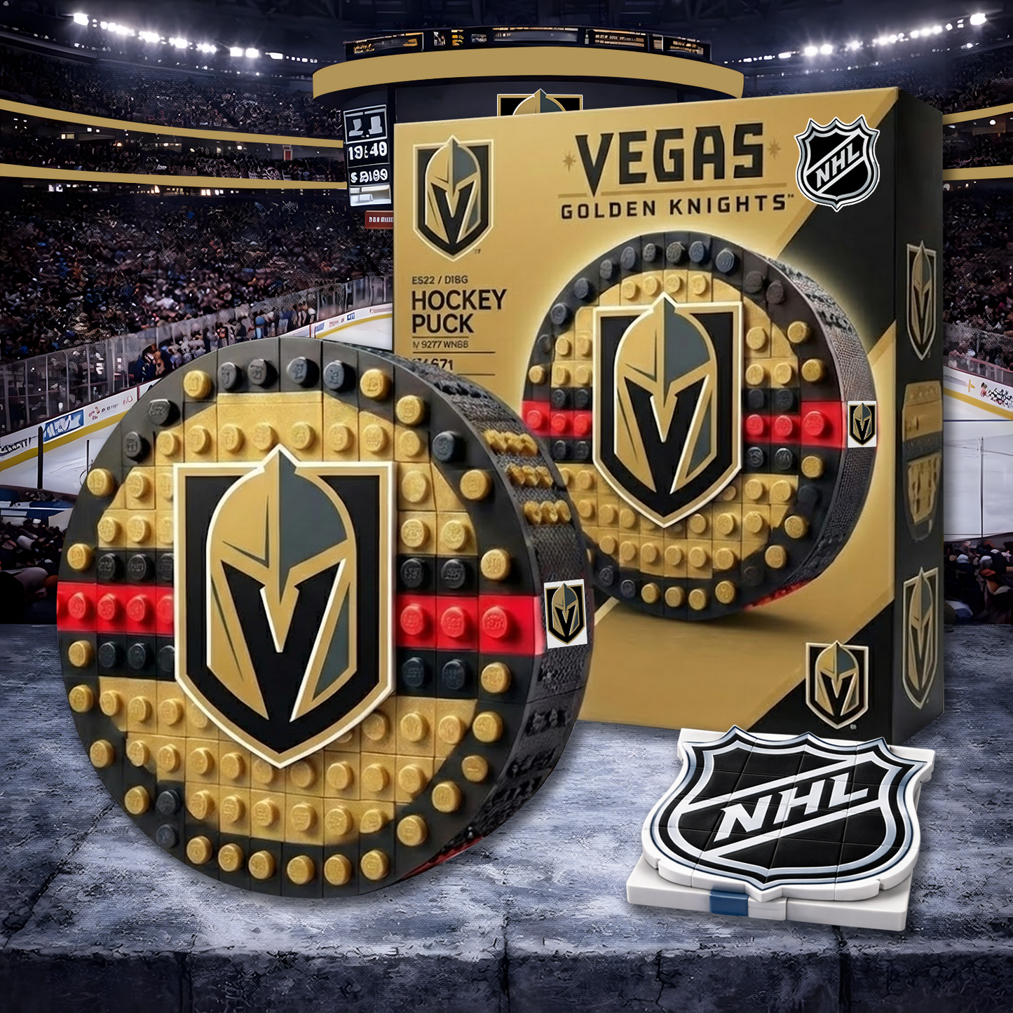 VGK X NHL Hockey Game Building Blocks NHT NAK
