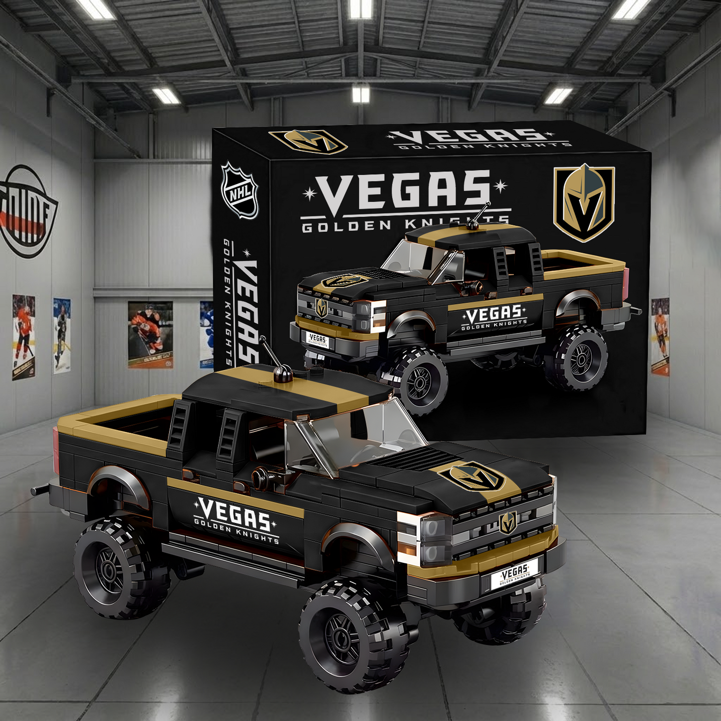 VGK X NHL Raptor pickup truck building block set NAK NHT